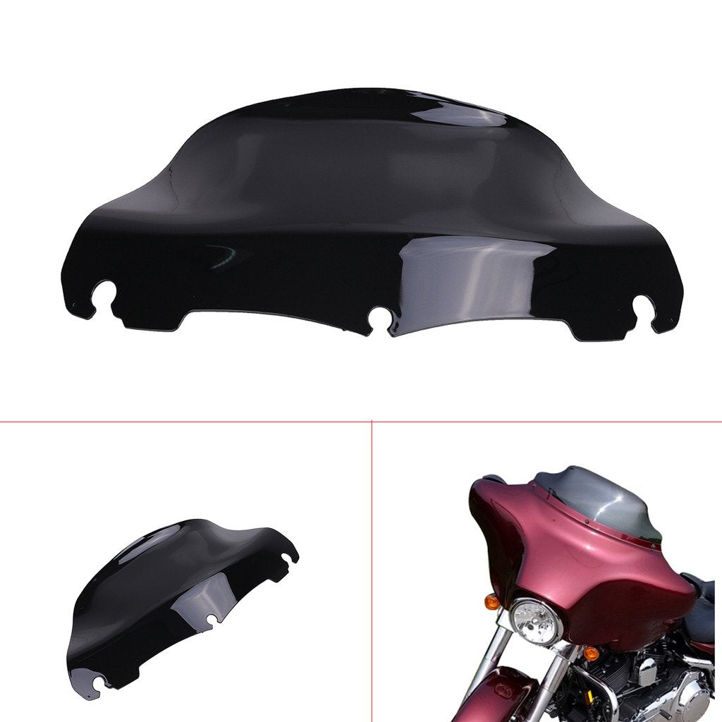 9 Inch Black Wave Windshield Windscreen For Harley Electra Touring Street Flht Flhtc Flhx Tri Glide Electra Glide Street Ultra Limited 2014-2021