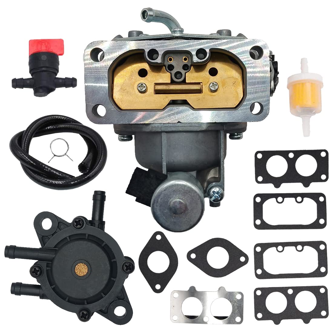 Carburetor Fit For Kawasaki Fh721V Fh641V Fh601V Fh661V Fh680V Fx801V 22Hp Engine Carb With Fuel Pump Gaskets Replaces 15004-0757 15003-7094 15004-1005 15004-1010 15004-0763 15003-0940