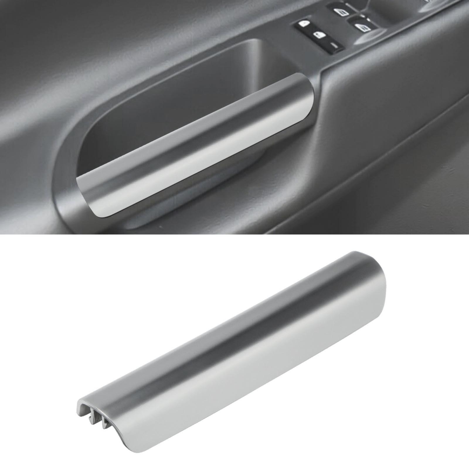 Jerbor Silver Interior Armrest Front Pull Lh Door Handle Grab Trim Fit For 2013-2019 Ford Escape Replace Cj5Z7822621Ba
