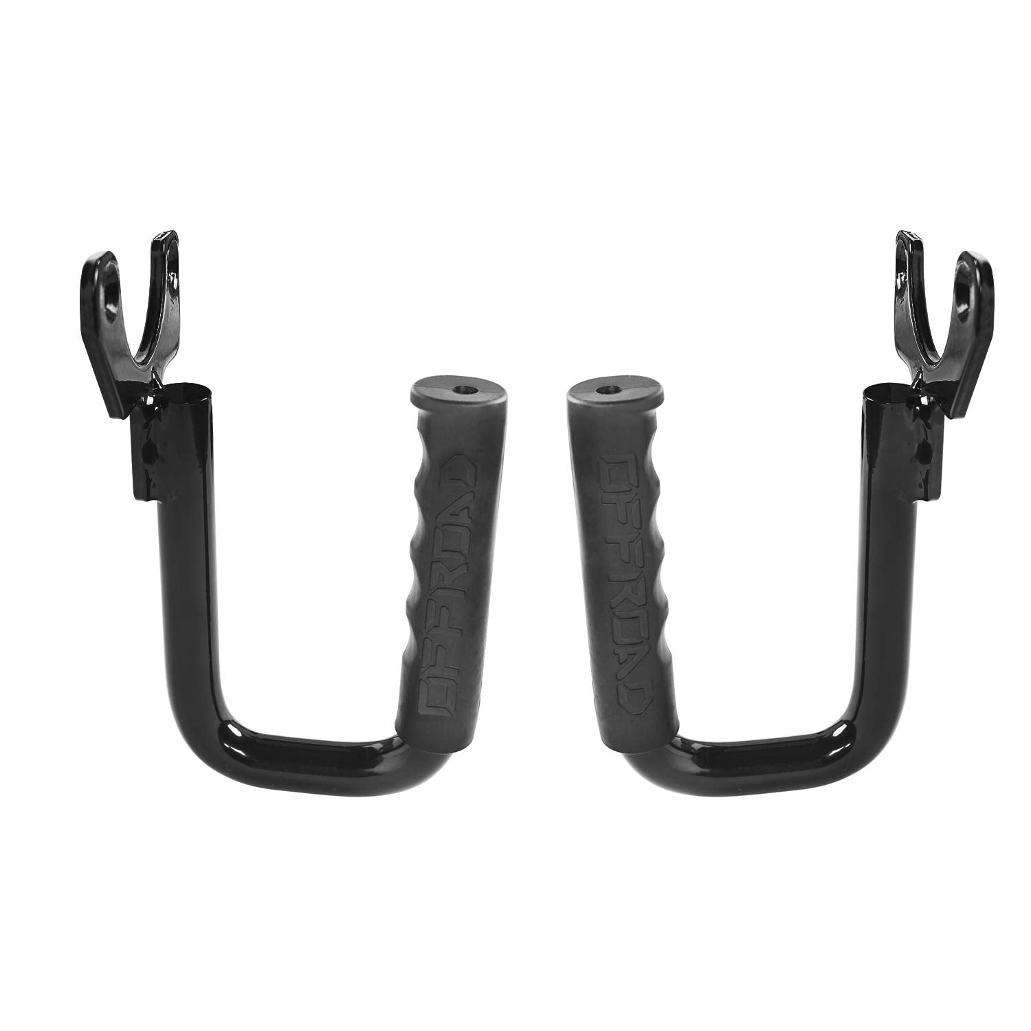 Hooke Road Wrangler Tj Front Grab Handles For 1997-2006 Jeep Wrangler Tj & Unlimited - Steel,Black