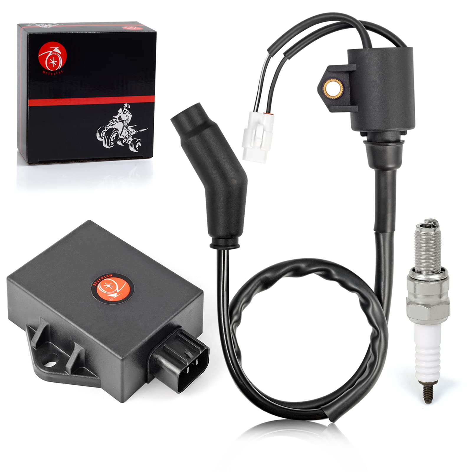 Cdi Box Ignition Coil And Spark Plug For Polaris Sportsman 300 2008 2009 2010 Hawkeye 300 2008 2009 2010 2011 3089978 3089860 3089910