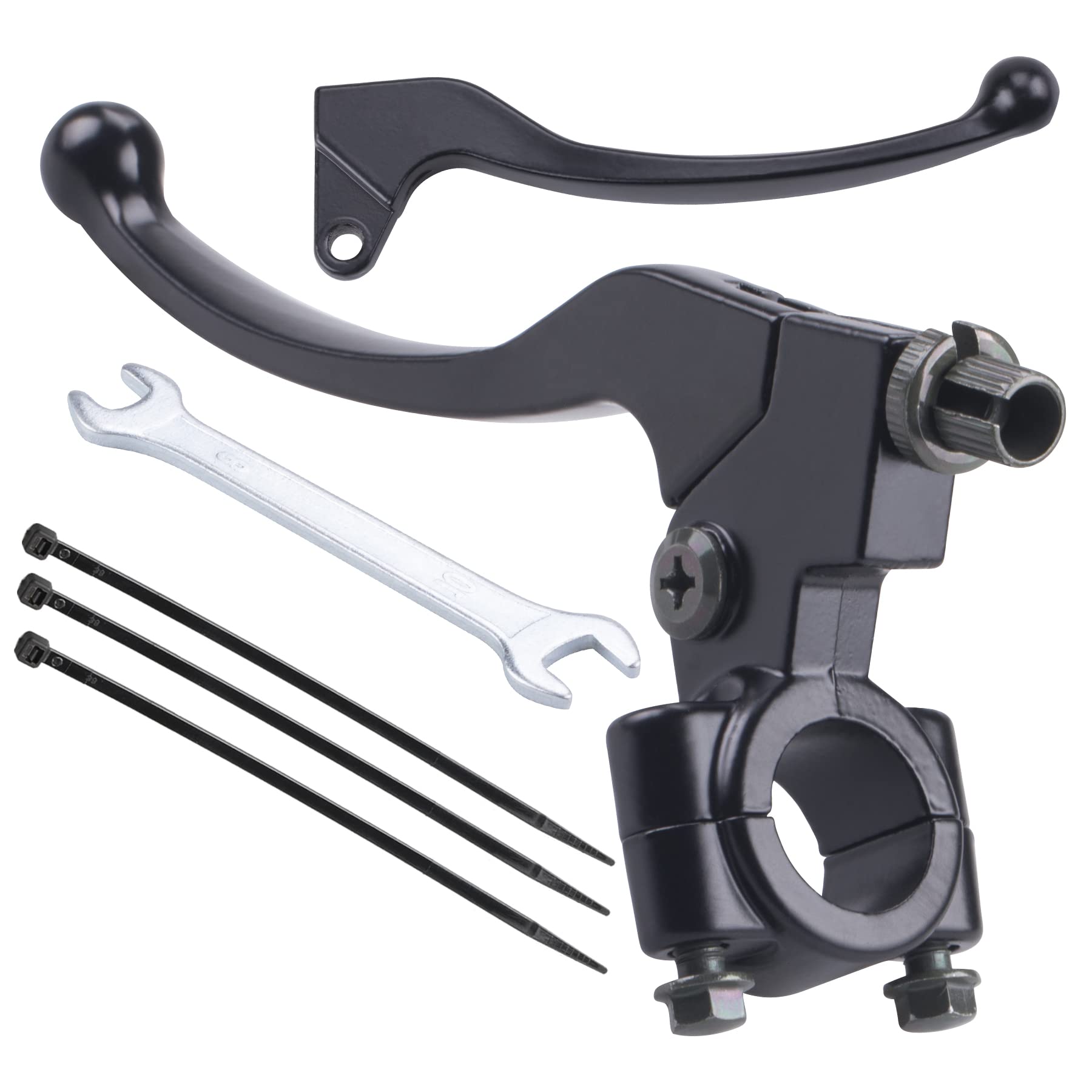 Jingke 7/8' 22Mm Universal Motorcycle Black Left Clutch Brake Handle Lever Perch For Honda Xr80 Xr100 Crf70 Crf80 Crf100 Xr200 Ssr 125Cc Coolster Roketa Baja X-Treme Pit Dirt Motor Bike