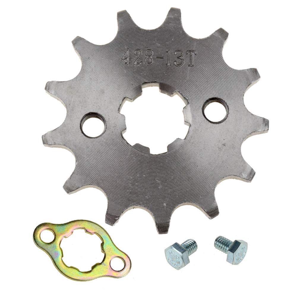 Hiaors 428 13T 17Mm Motorcycle Front Engine Sprocket For 50Cc 70Cc 110Cc 125Cc 140Cc 160Cc Taotao Roketa Coolster Sunl Lifan Chinese Atv Quad Dirt Bike