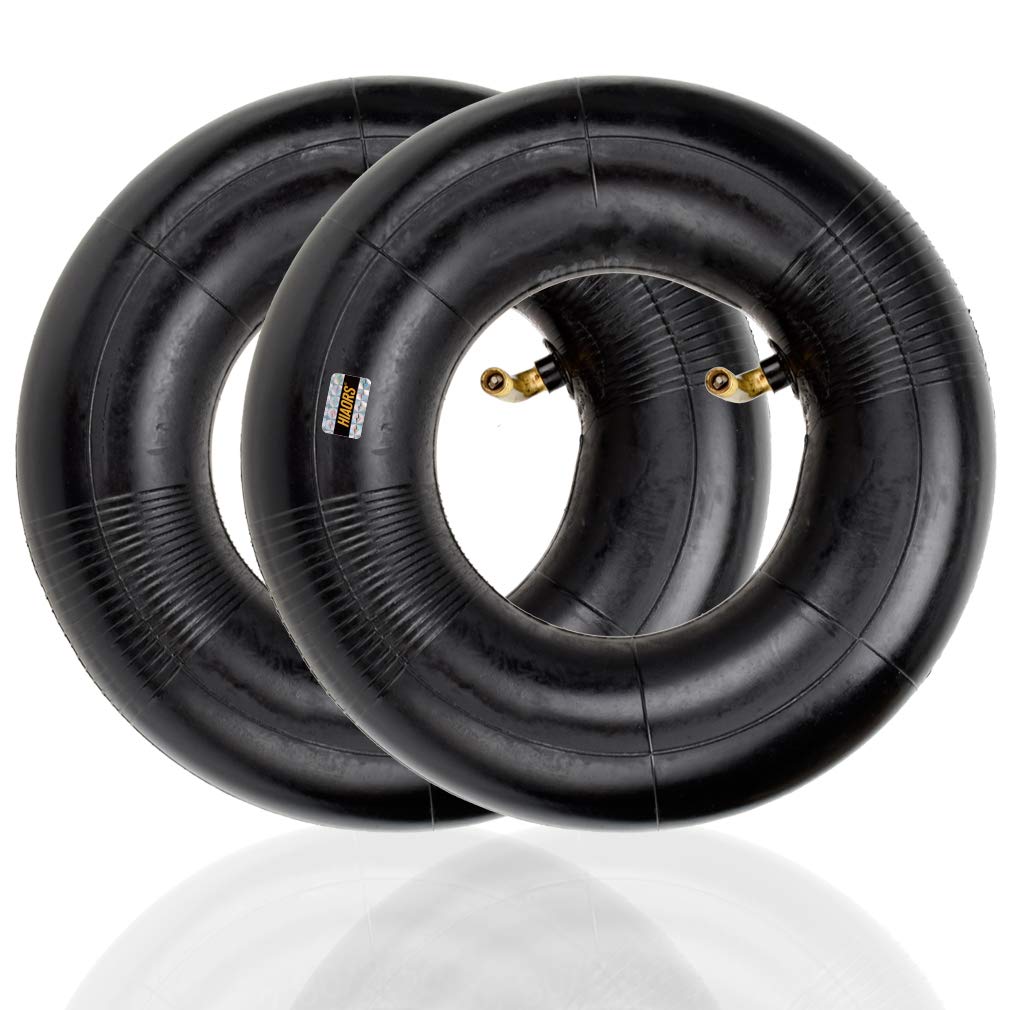 Hiaors 9X3.50-4 2.80-4 2.50-4 Tire Inner Tube With Bent Metal Valve Stem For Hand Trucks Utility Cart Lawn Mowers Wheelbarrows Dollys Razor E300 Scooters Skateboard Go Kart Atv Ttr50 Parts(2 Pack)