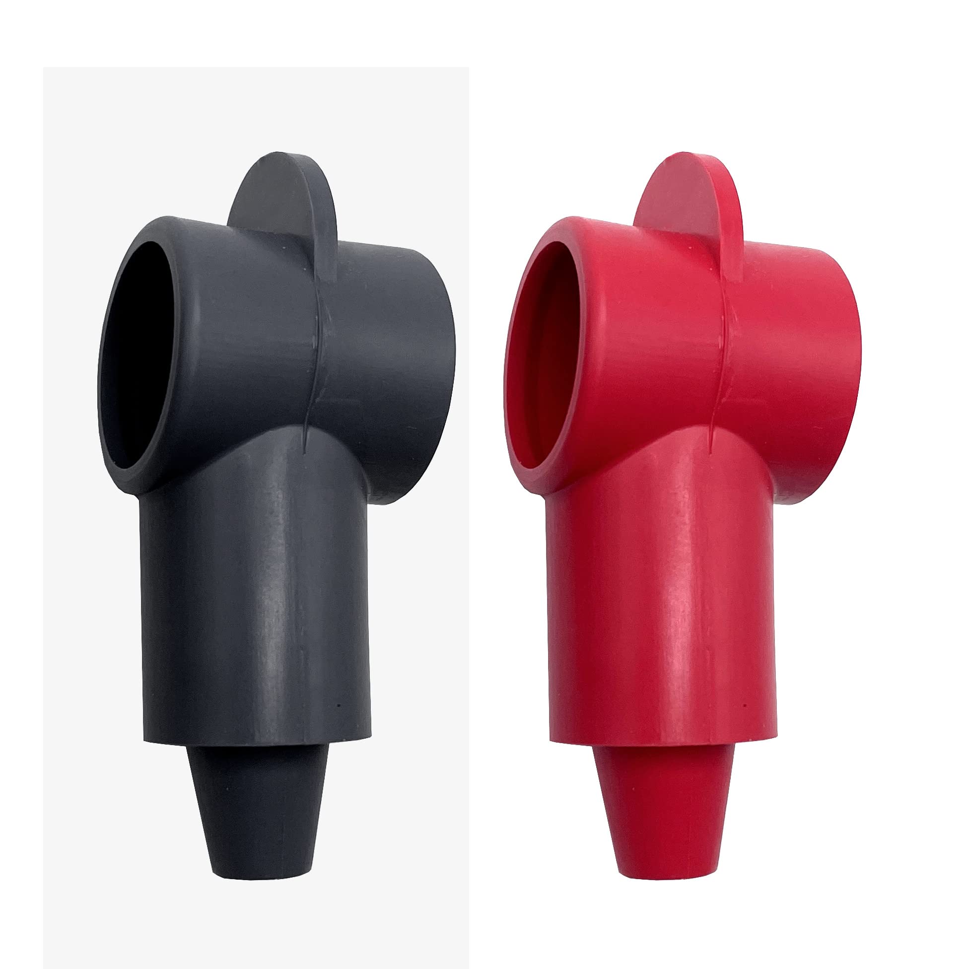 Mgi Speedware 3/8' Stud Boot Covers For Battery Power Junction Blocks, Red And Black Pair (8-2Ga)