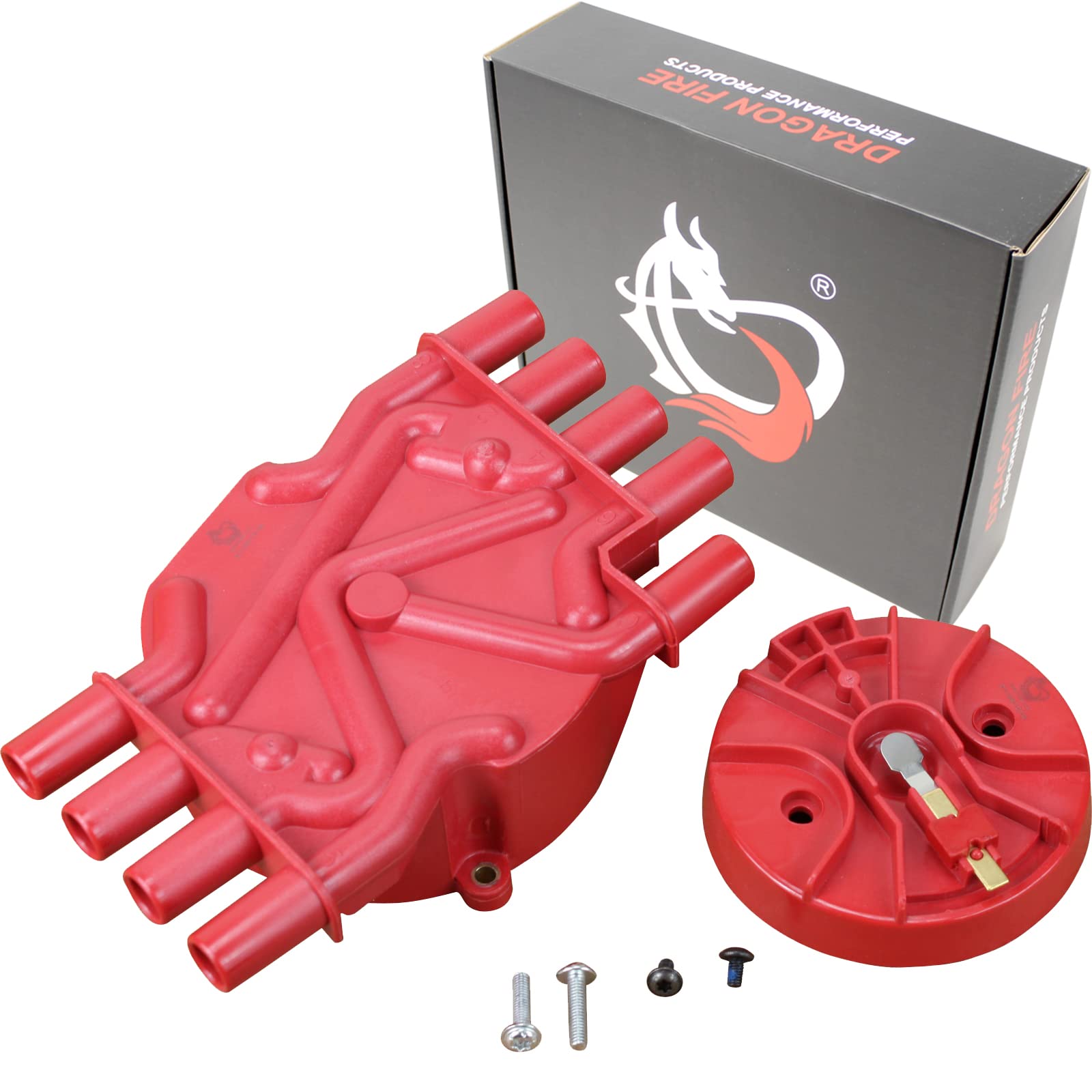Dragon Fire Performance Heavy Duty Distributor Cap And Rotor Set Compatible Replacement With 1996-2002 Chevrolet Gmc Express Suburban Savana Yukon 5.0L 5.7L 350 305 V8 Vortec Oem Fit Cap1010-Df