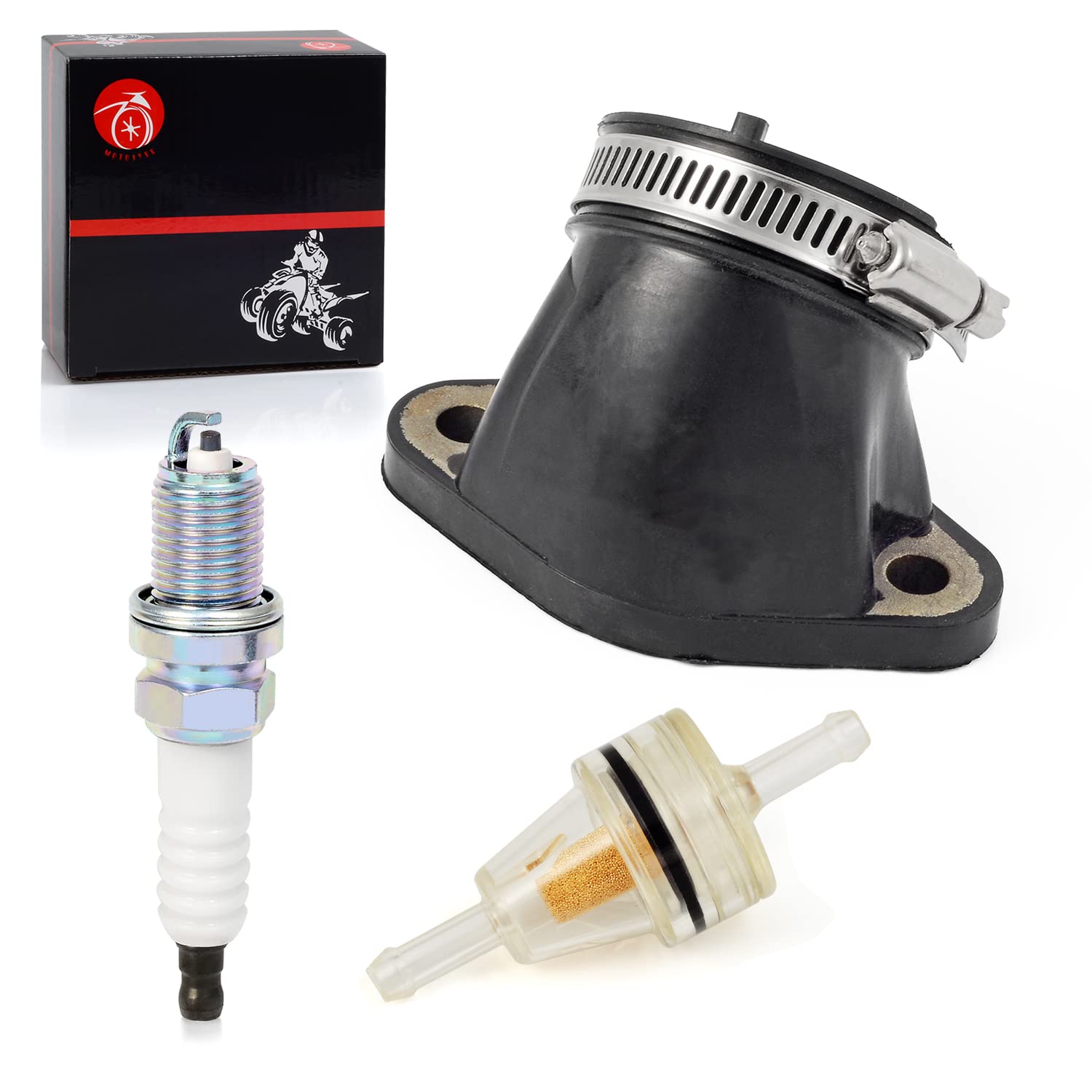 Carb Intake Manifold Boot Spark Plug For Polaris Sportsman 500 4X4 6X6(No-Ho)Magnum 425 500 Big Boss 500 Ranger 400 Sportsman 335 400 3084879