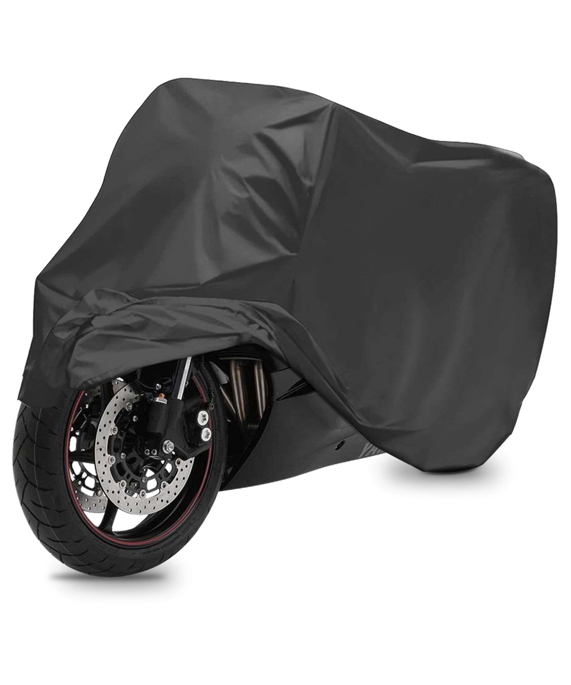 Zlirfy Motorcycle Cover,Motorcycle Accessories,Motorbike Full Cover Motorcycle Covers Waterproof Outdoor,Car Accessories Universal Motorbike Cover With Lock-Holes & Storage Bag