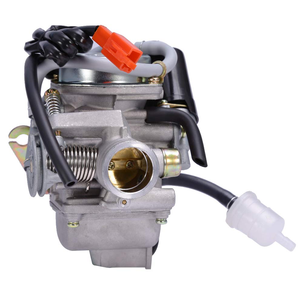 Anxingo Pd24J Carburetor For 4-Stroke Gy6 125Cc 150Cc Atv Go Karts Scooter Mopeds Qmj/Qmi157 Qmj/Qmi152 - Manifold Intake Fiameter 24Mm Pd24J Carb (Carburetor)