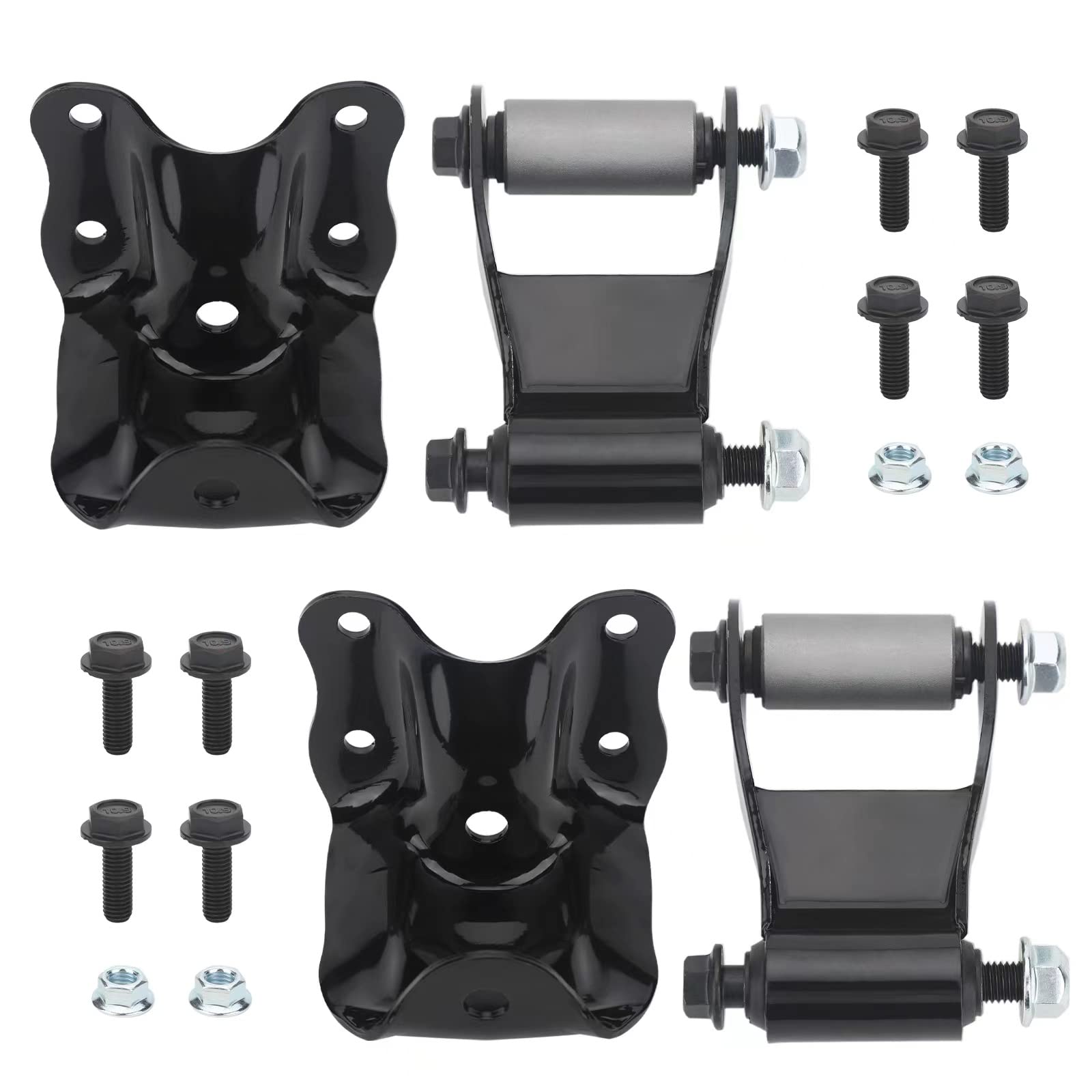 Rear Leaf Spring Shackles Hanger Brackets Repair Kit Fit For 1986-2011 Ford Ranger,1994-2010 Mazda B2300/B3000/B400,1998-2001 Mazda B2500,Replaces#722-001 722-010