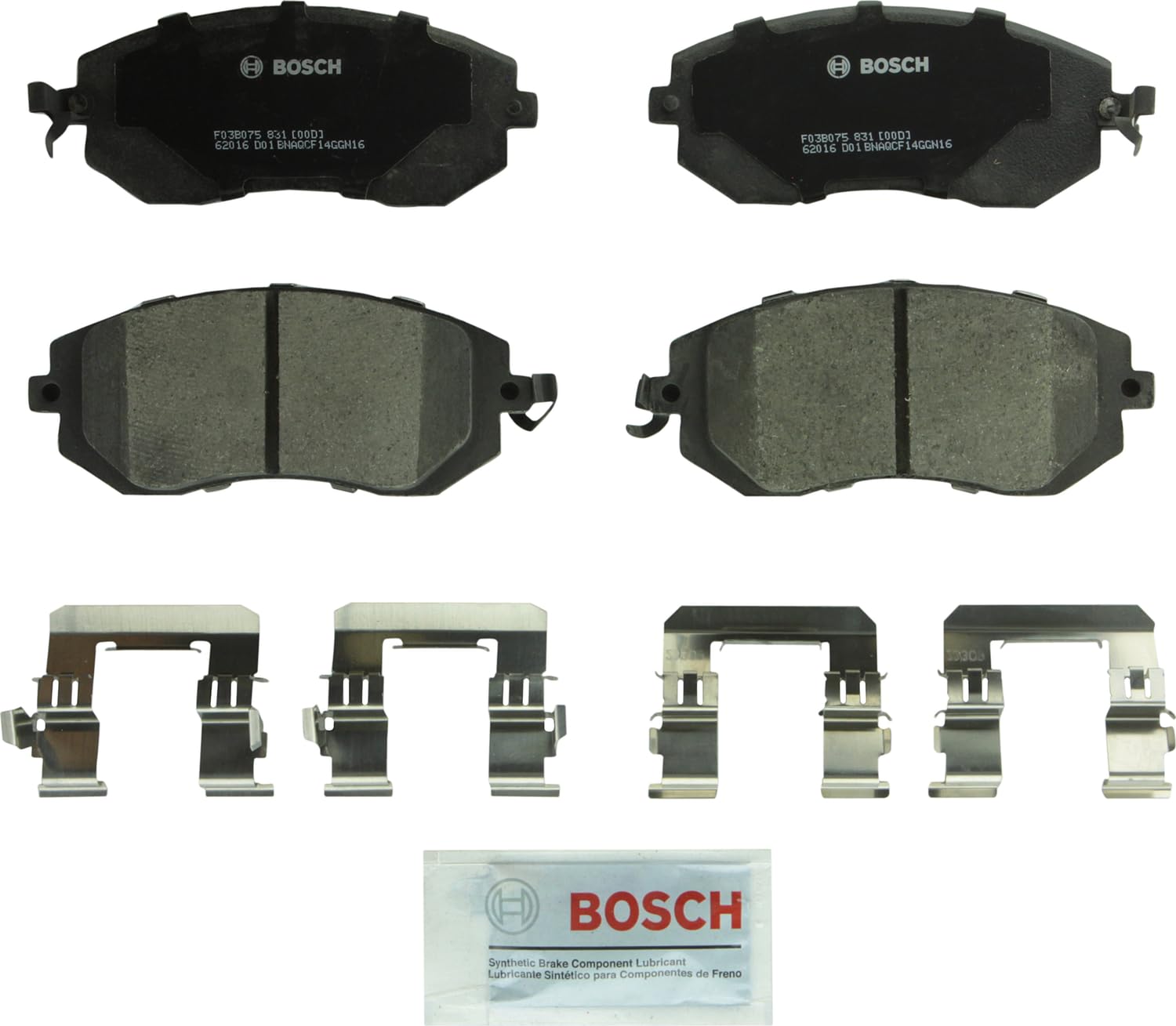 Bosch Bc1539 Quietcast Premium Ceramic Disc Brake Pad Set - Compatible With Select Scion Fr-S; Subaru Brz, Crosstrek, Xv Crosstrek, Forester, Impreza, Legacy, Outback; Toyota 86; Front