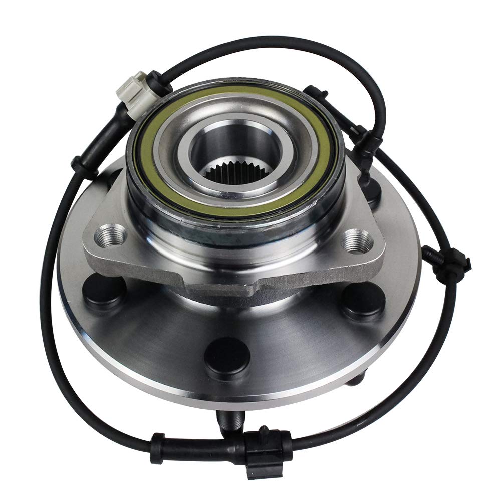 Autoround 515036 Front Wheel Hub And Bearing Assembly For 4X4 4Wd Chevy Silverado, Tahoe, Avalanche, Suburban, Express 1500, Gmc Sierra, Yukon, Savana, Cadillac Escalade Esv Ext 6 Lug W/Abs
