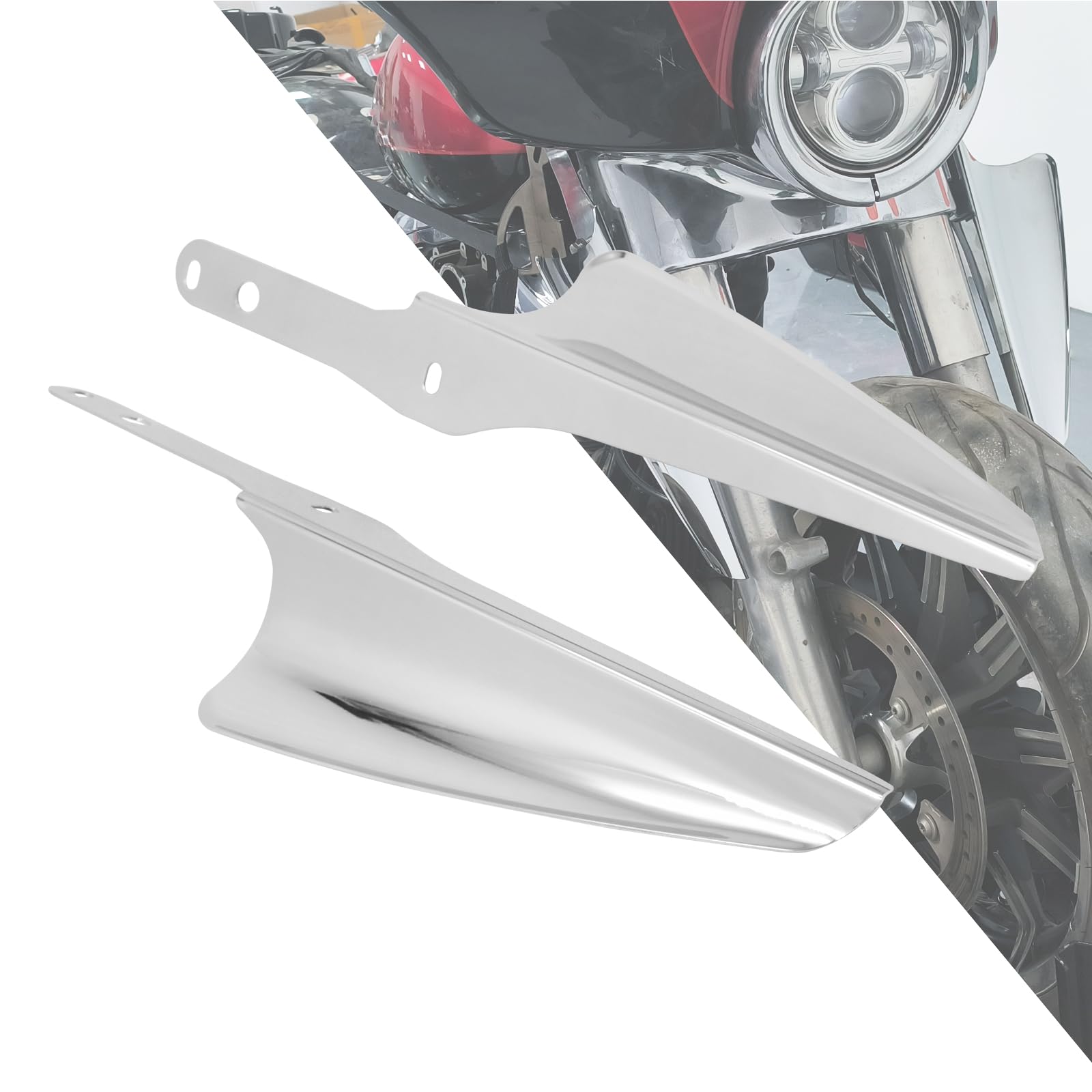 Hdbubalus Front Fork Mount Wind Deflectors Compatible With 1995-2023 Harley Electra Glide Road King Street Glide 1 Pair
