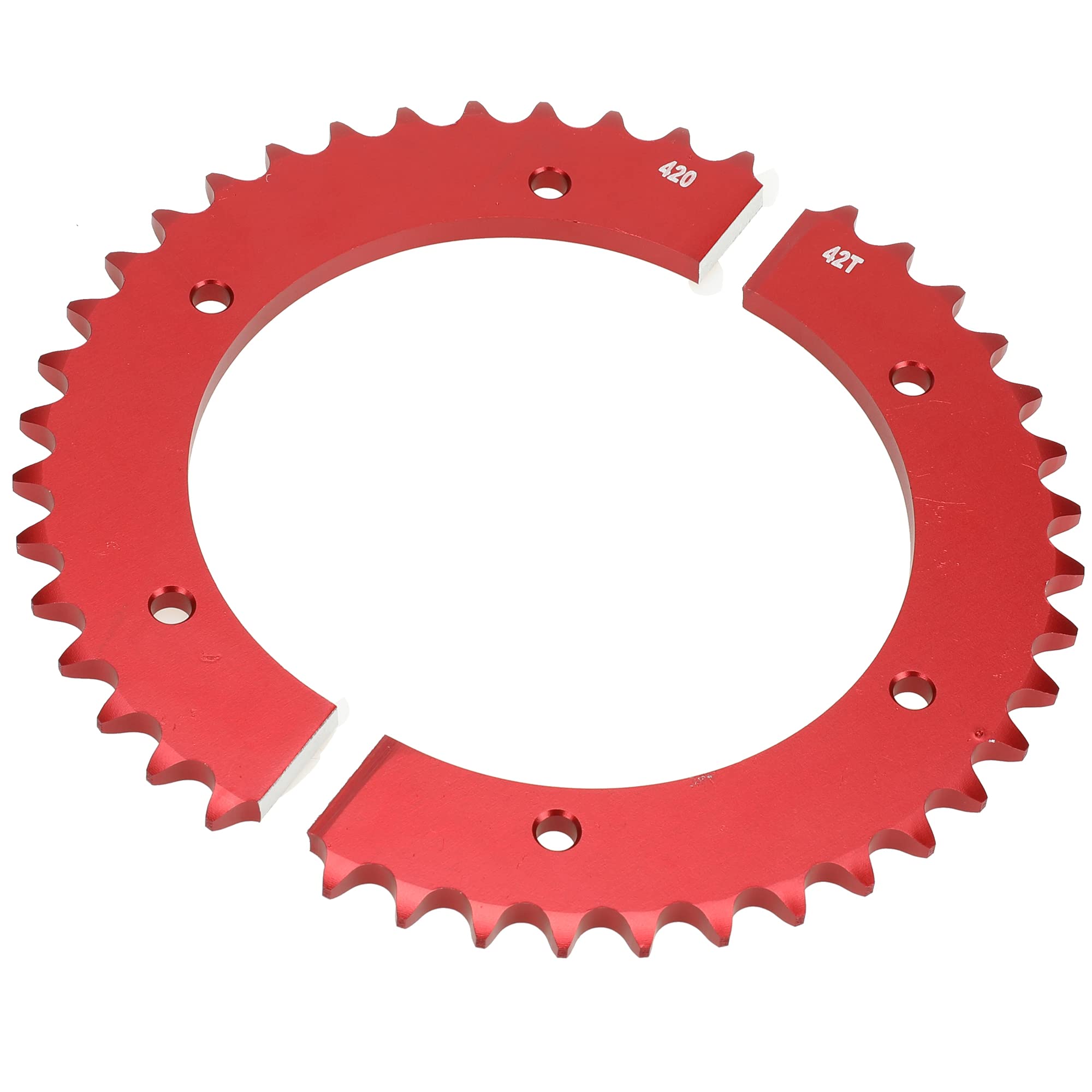 Grehua Universal Split Sprocket 420 Chain 42 Tooth Rear Drive Wheel Aluminum For Predator 212Cc 196Cc 420Cc 389Cc 301Cc 79Cc 98Cc 6.5Hp 7.0Hp 13Hp 15Hp 3.0Hp Mini Bike Go Kart Parts