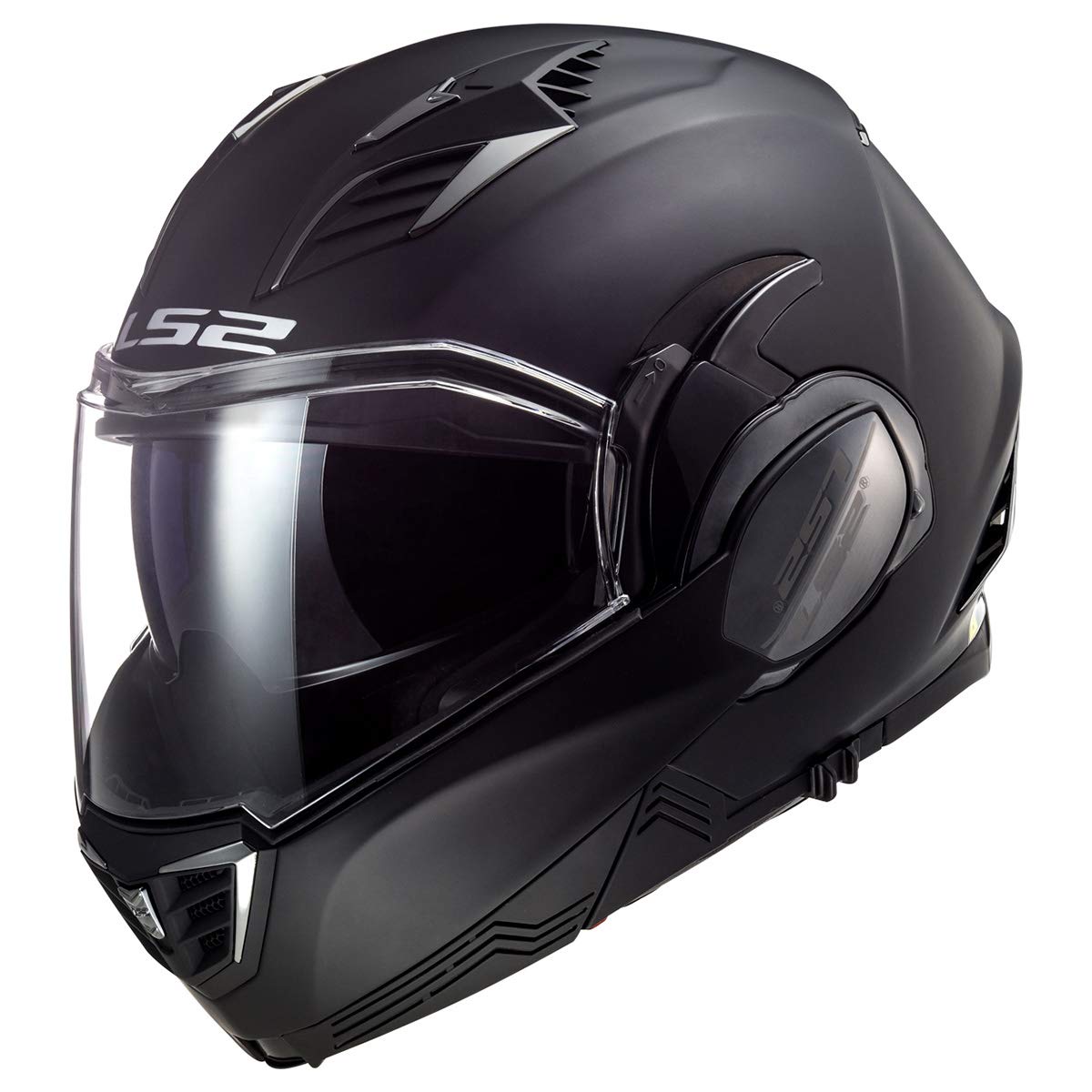 Ls2 Helmets Valiant Ii Blackout Valiant Ii Modular Helmet (Matte Black - 3X-Large)