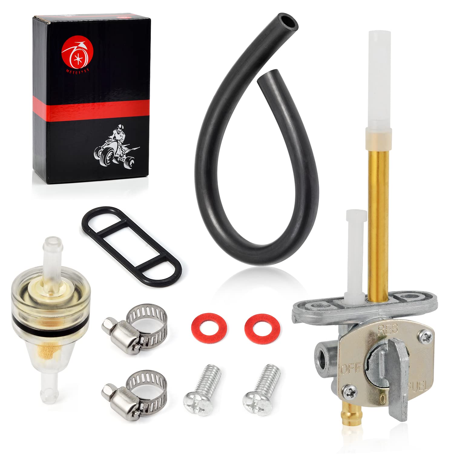 Fuel Valve Petcock Kit For Yamaha Big Bear 350 1987-1999 Kodiak 400 4Wd 1993-1999 Yz125X 2020-2022 Yz250X 2016-2022