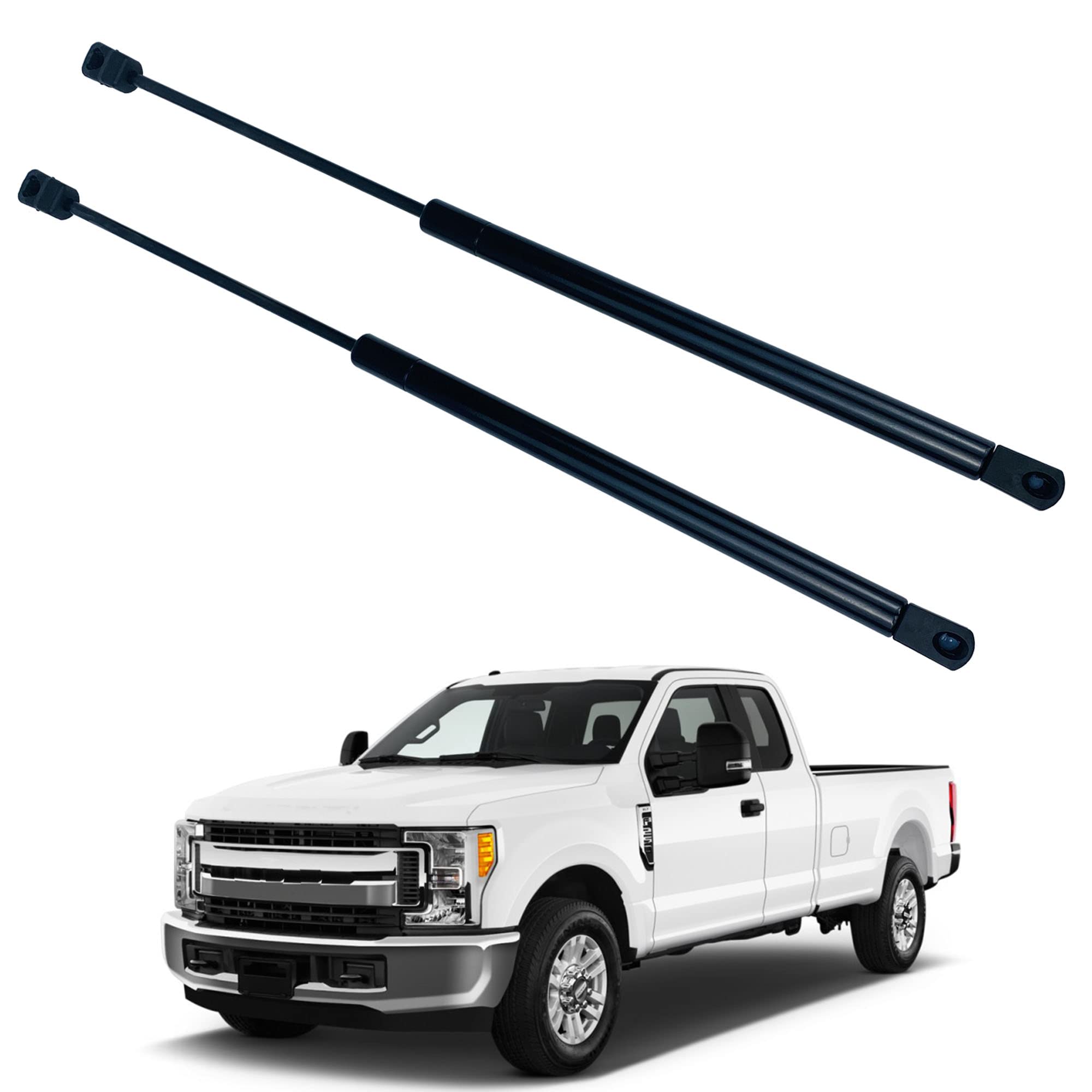 Yzusgomumu 4B965360 Hood Lift Supports Compatible With 2017-2022 Ford F250 F350 F450 F550 Super Duty Replaces 4B-965360 Hc3Z16C826A Hc3Z-16C826-A