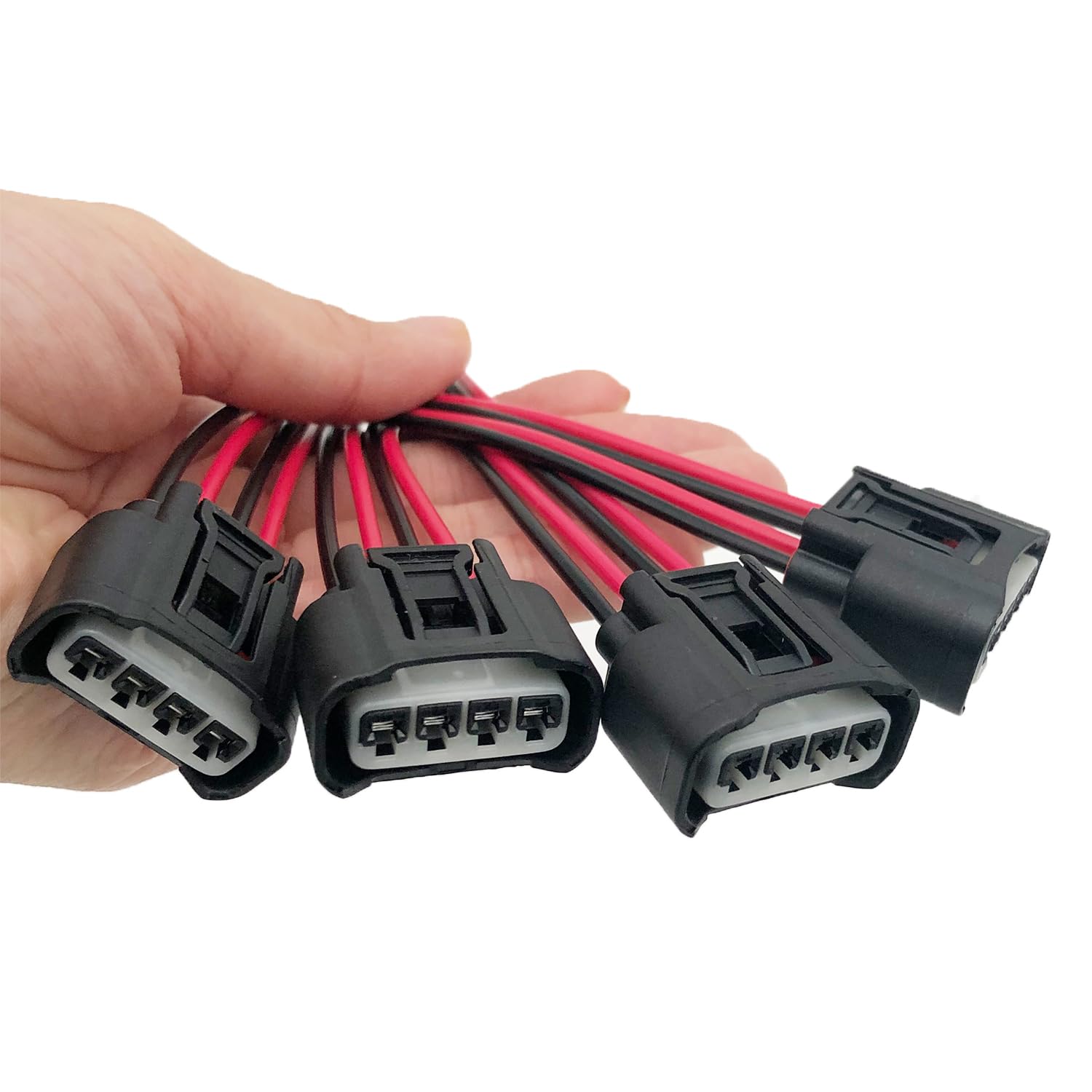 4Pcs Ignition Coil Connector Compatible With Toyota Camry Corolla Highlander, Scion Tc,Sienna - Replace 90980-11885 Ignition Coil Female Connector Plug Harness Pigtail