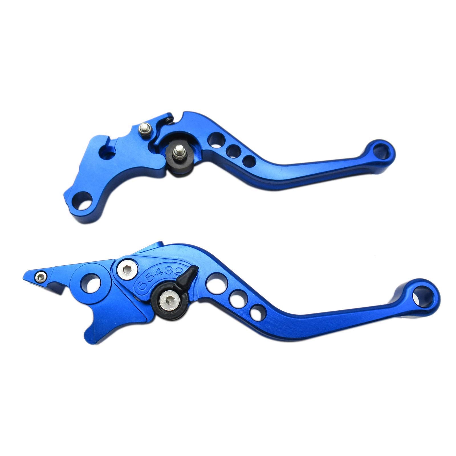 Blue Cnc6 Position Shorty Brake Clutch Lever For Kawasaki Ninja 250R 2008-2012 08 09 10 11 12