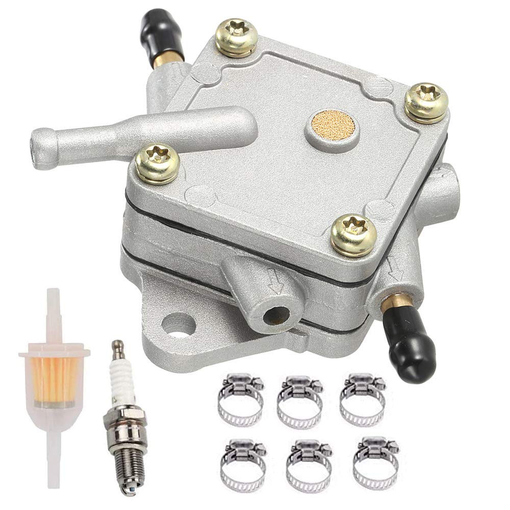 DFuerdivn G16 Fuel Pump for Yamaha G16 G20 G22 Golf Cart - 4 Cycle Engine, Includes Fuel Filter & Spark Plug Kit