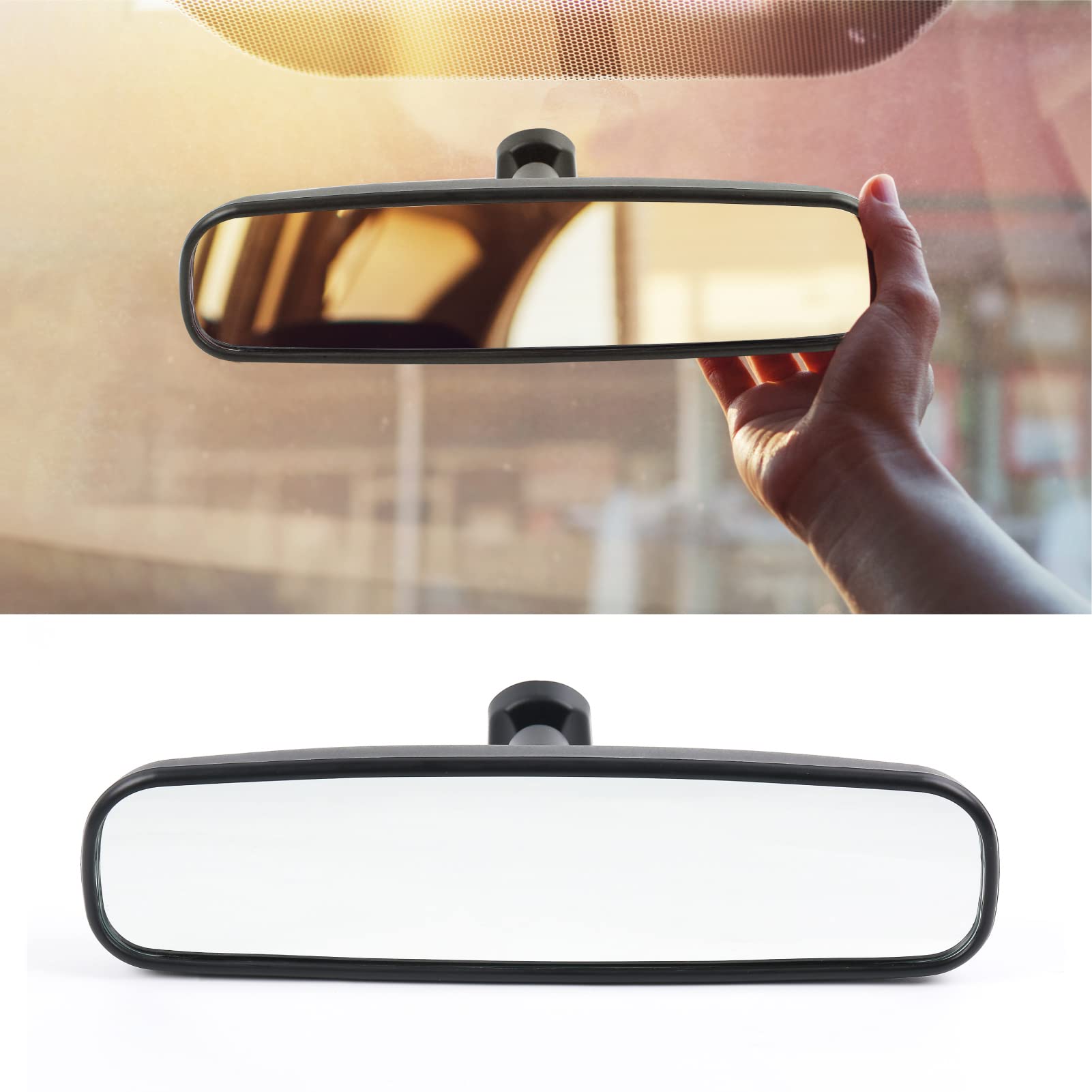 10' Oem Rear View Mirror, Day Night Interior Rearview Mirror Compatible With Most Car, Toyota Corolla Camry Rav4, Ford Focus Nissan Rogue Altima Sentra Honda Crv Accord Kia Optima Mazda 3 5 6 Miata