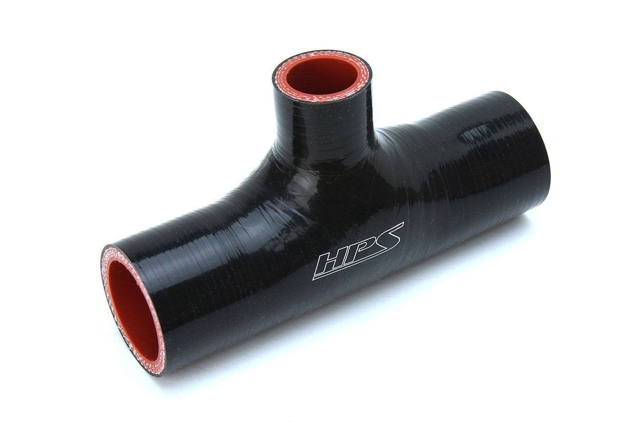Hps 1.25' Id , 1' Id Branch Black Silicone Coupler Coolant T Hose Tee Adapter, High Temp 4-Ply Reinforced (125-Those-100-Blk)