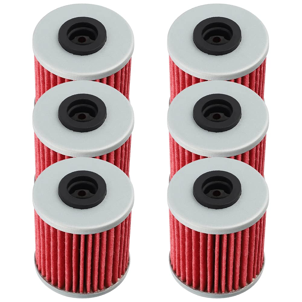Alonegoer 6Pcs Hf207 Oil Filter Compatible With Kawasaki Kx250 Kx250F Kx450F Rmx450Z Rmz250 Rmz450 Beta Evo 250 300 ?52010-61125