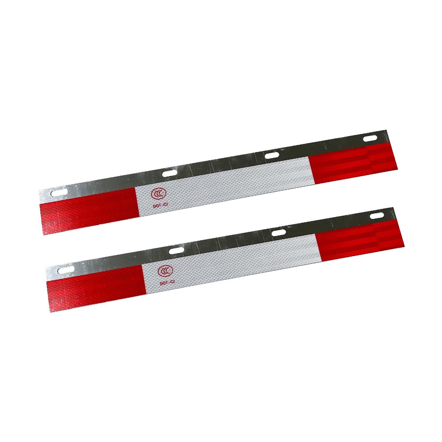 Ibestwolf 2Pcs 24' X 3' Aluminum Mud Flap Hanger Top Flap Plate Reflector For Semi Truck Trailer, Straight Type