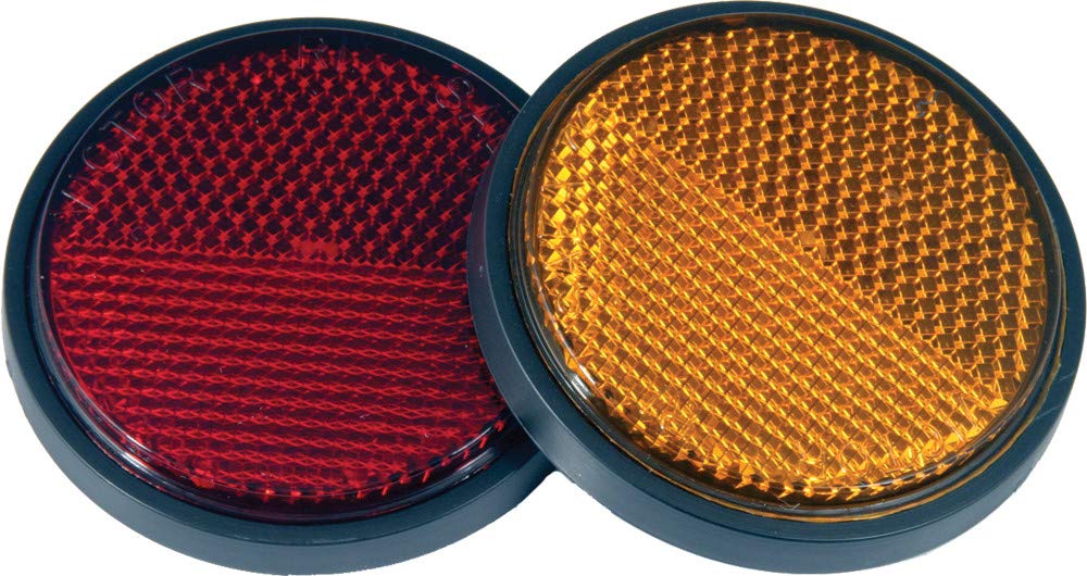 Chris Products Round Reflector 2-1/2 Inch Stud Mounted Red