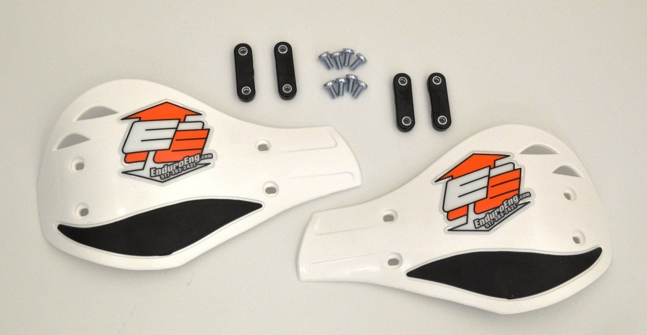 New Enduro Engineering White And Black Handguards 51-120