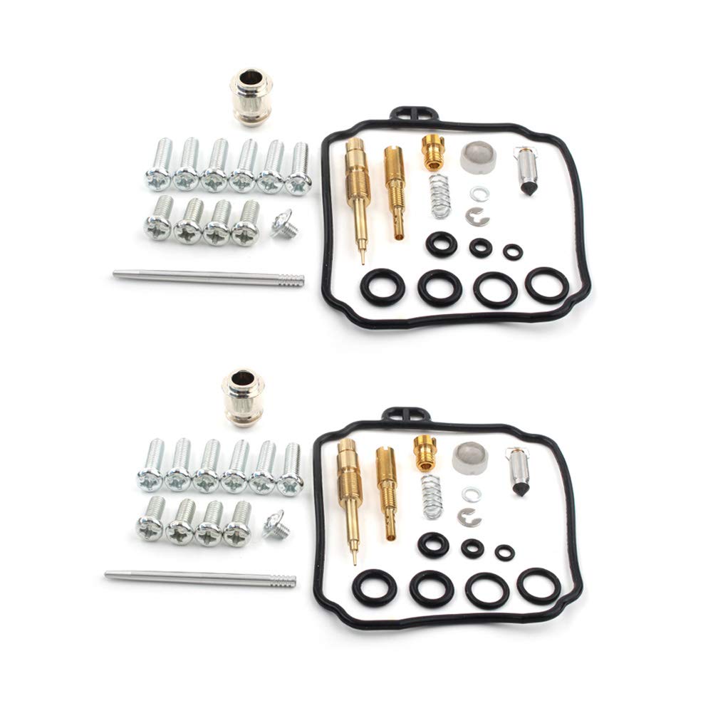 Newsmarts 2 Set Carburetor Rebuild Kit Fit For Yamaha Xvs65 V-Star 650 Custom 1998–2005 / Xvs65A V-Star 650 Classic 1998–2005 / Xvs65At V-Star 650 Silverad 2002–2005