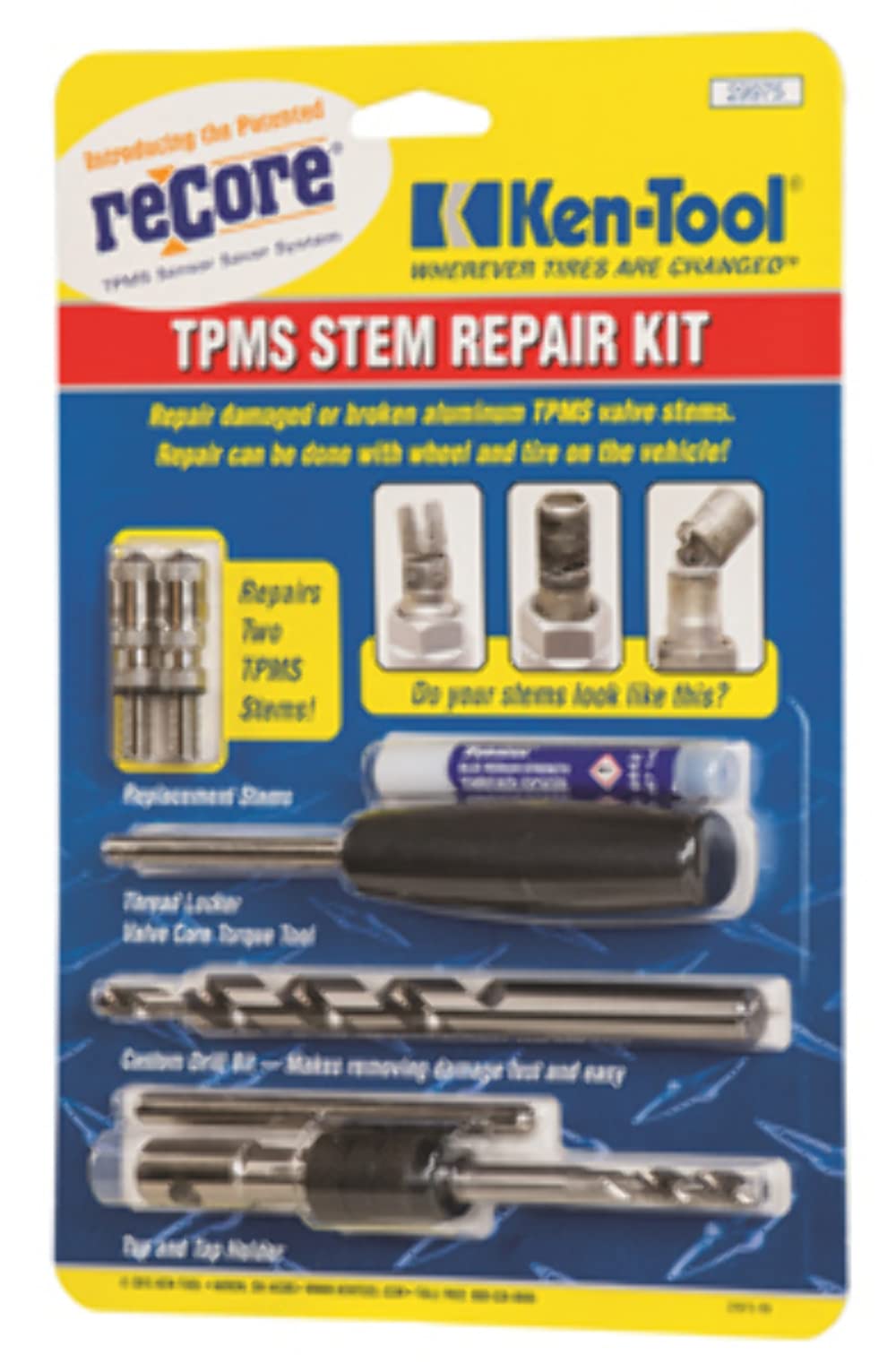 Ken-Tool 29975 Tpms Stem Repair Kit, One Size, Factory