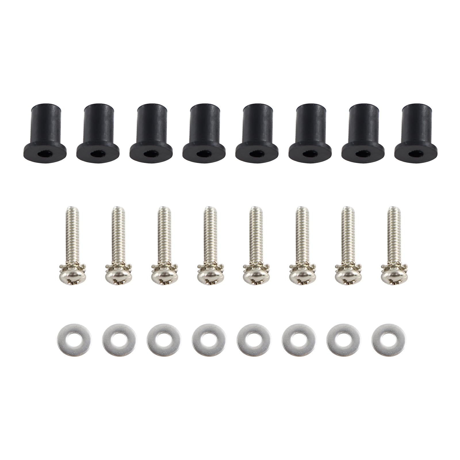 Harley Headlight Well Nuts - Harley Touring Headlight Bucket Nacelle Stainless Steel & Rubber Well Nut Kit Fit Harley Davidson