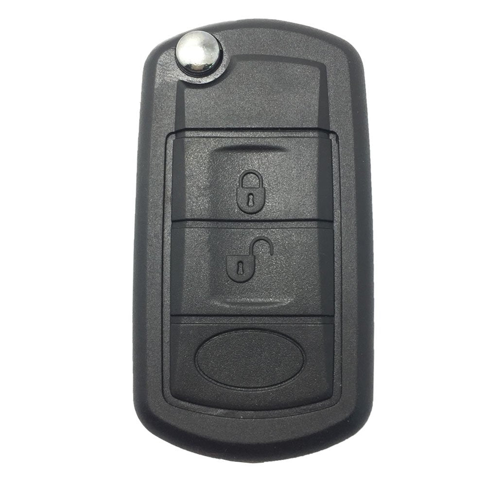 Replacement Key Fob Case Shell Fit For Land Rover Discovery Lr3 Range Rover Sport Flip Folding Keyless Entry Remote Car Key Fob Cover With Uncut Blade Blank