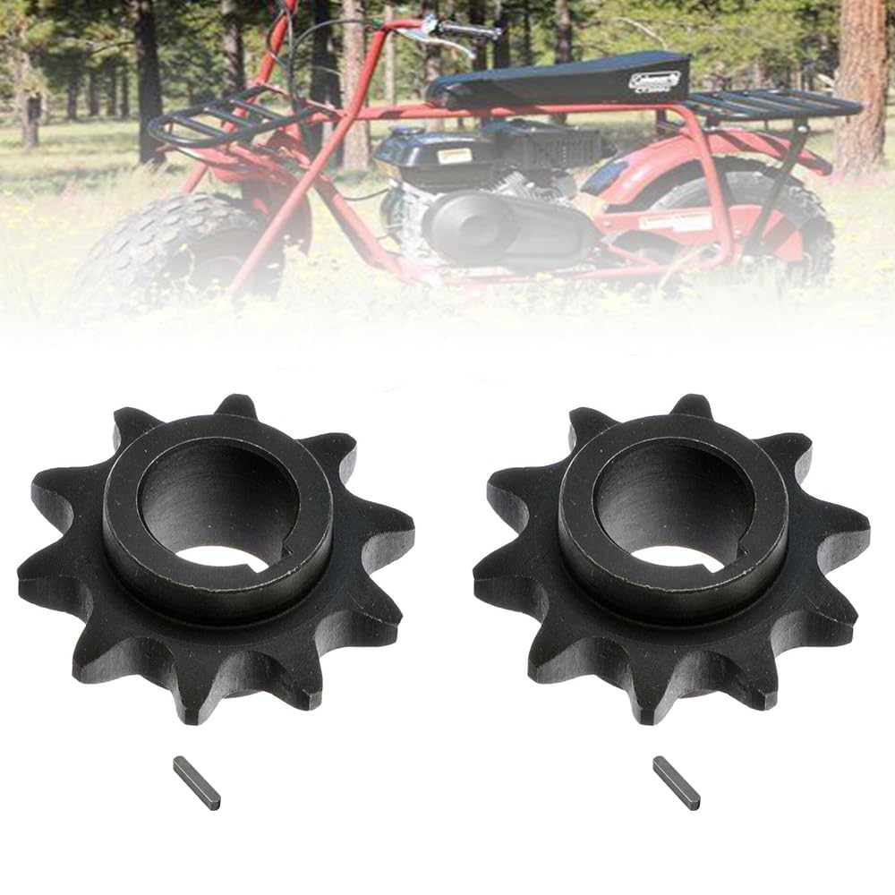 Chikia 2Pcs Kt196 Ct200U 10 Tooth Front Chain Sprocket #40#41 420 Chain Sprocket With 5/8' Bore Replacement For Coleman Ct200U Bt200X Baja Go Kart Mini Bike 10T Sprocket