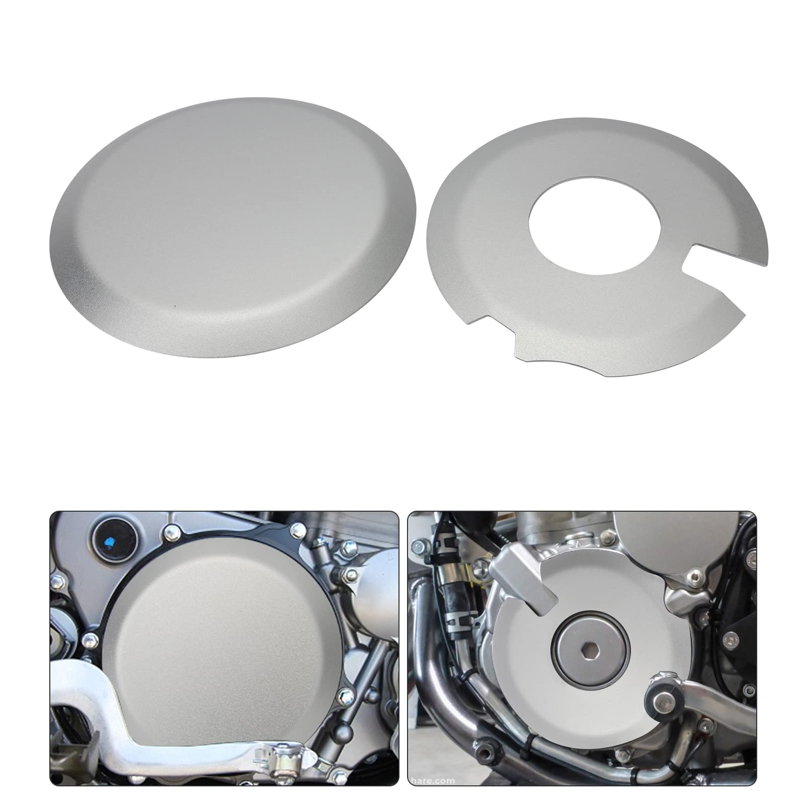 Ignition Clutch Case Covers Guards Kit For Suzuki Drz400 Dr-Z400S Drz400Sm Kawasaki Klx400 Silver