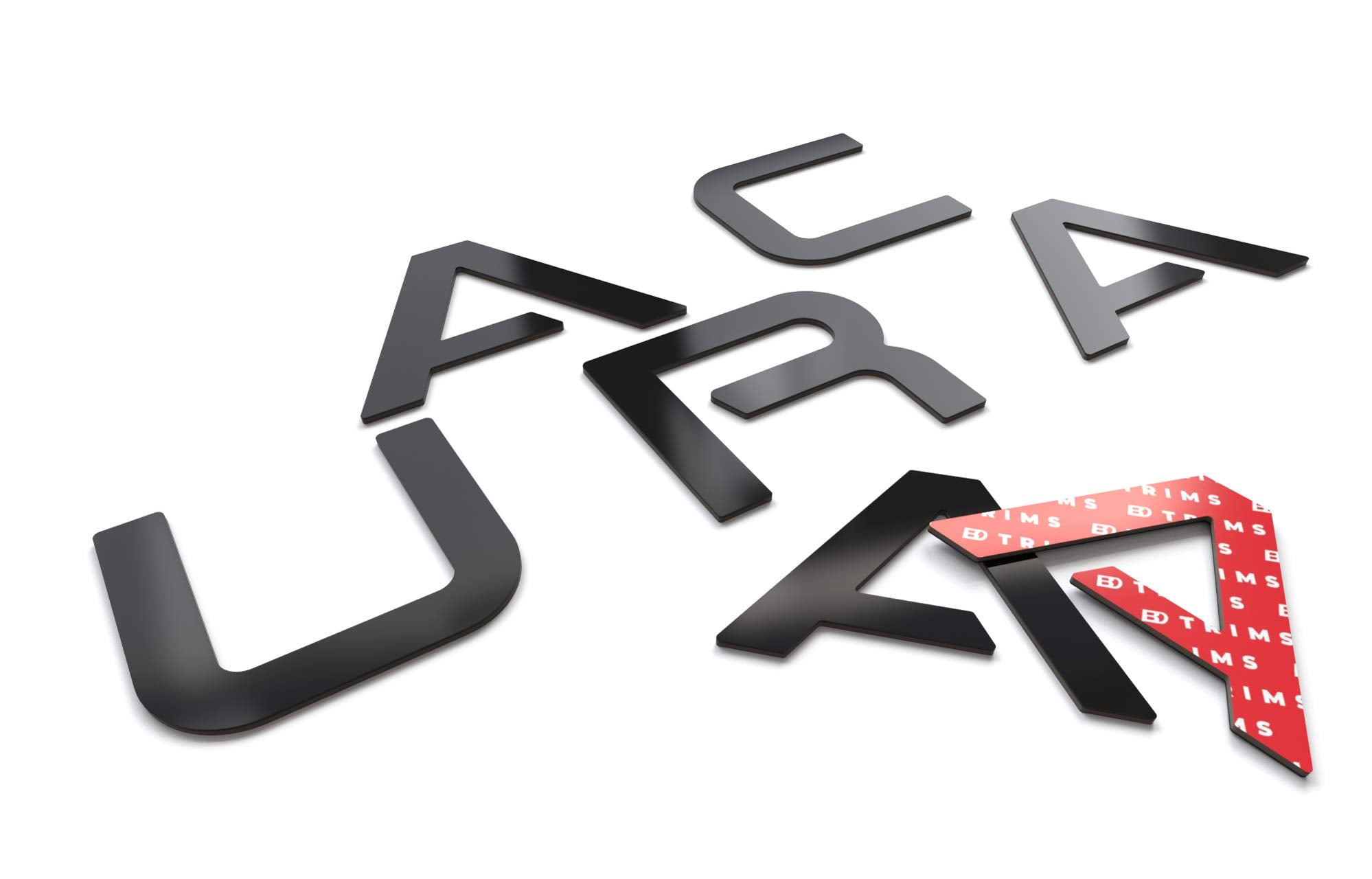 Bdtrims Bumper Raised Letters Compatible With Acura Tl 2004-2008 Front Raised (Black)