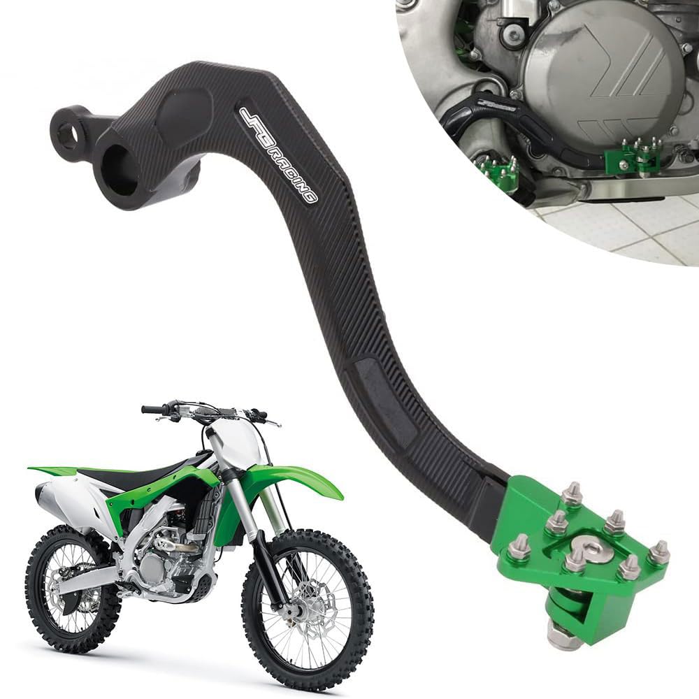 Anxin Motorcycle Rear Brake Pedal Folding Foot Lever Cnc For Kx250F 2006-2018 Kx 250 Kx250 2019-2024 Dirt Bike Green