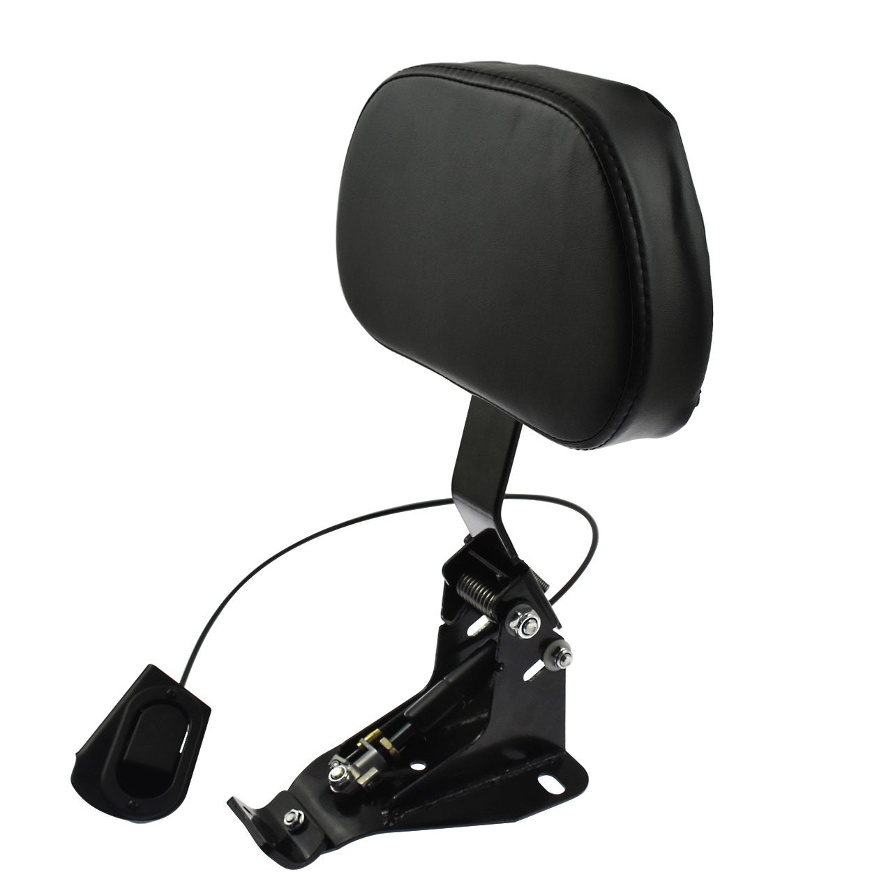 Hdbubalus Adjustable Rider Backrest Detachable Driver Backrest Pad W/Mounting Kit Fit For Harley Touring Road King Street Glide Road Glide Electra Glide Cvo Flhtk Fltrt 2009-2025 Black Arm