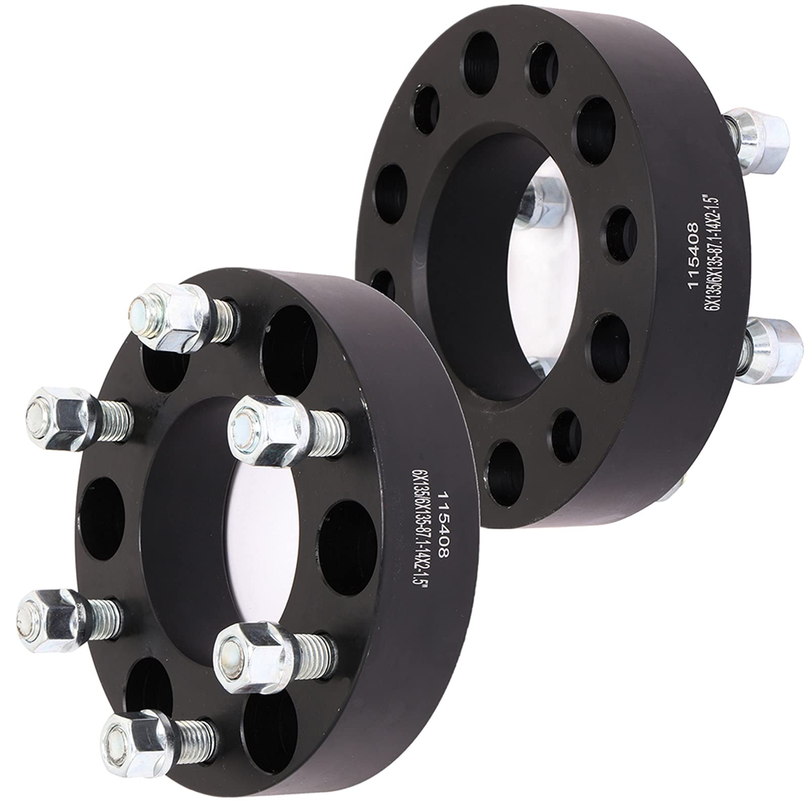 Scitoo 2Pcs Wheel Spacers 1.5 Inch 6X135 Bore 87.1Mm Studs 14X2 6 Lug Wheel Spacers Adapters Fit For For Ford Expedition For Ford For F-150 For Lincoln Navigator For Lincoln Mark Lt