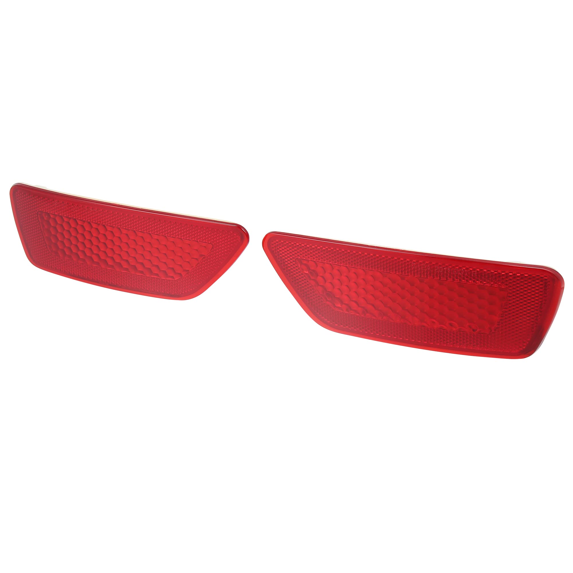 X Autohaux Pair Rear Bumper Reflector Side Marker 57010720A 57010721Ac For Jeep Grand Cherokee 2011-2020 Compass 2011-2016 For Dodge Journey 2011-2017 Red