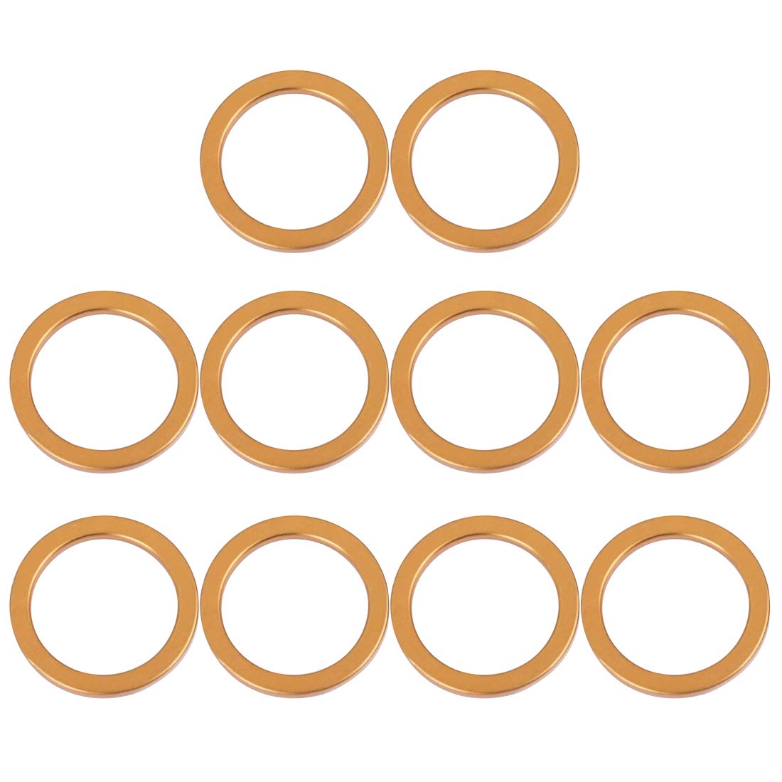 F Fierce Cycle 10Pcs 30Mm Id 40Mm Od Motorcycle Exhaust Muffler Pipe Gasket Copper Tone For Honda Cg125