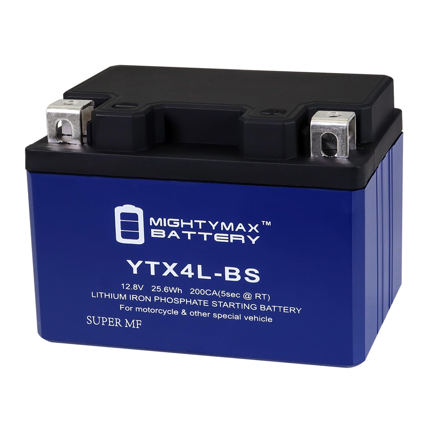 Mighty Max Battery YTX4L-BS Lithium Motorcycle Battery for KTM 300 350 XC XCF-W EXC - Standard Size, Blue