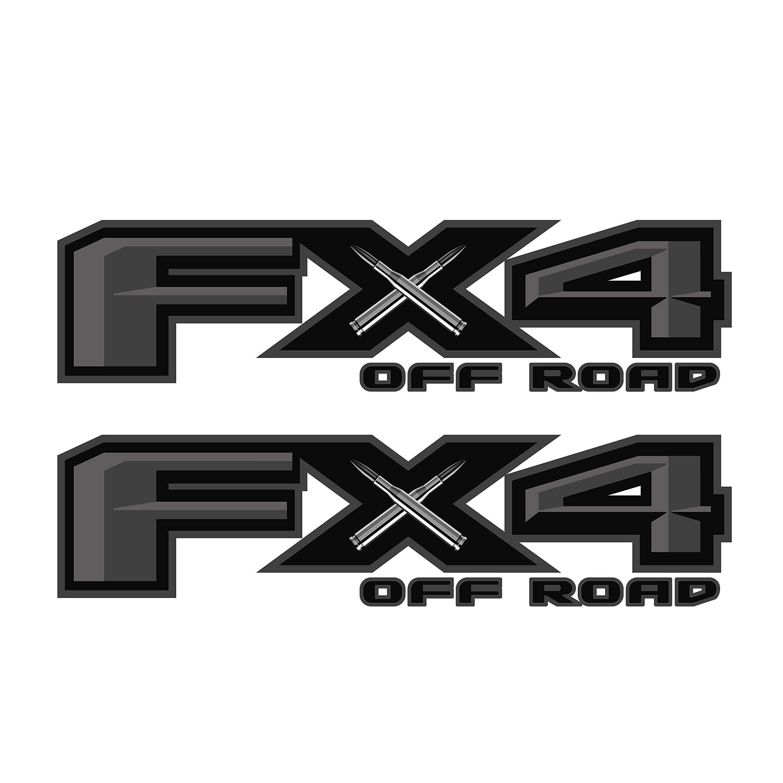 Fx4 Off Road Decal Usa Black Flag Replacement Sticker F 150 Bedside Emblem For 4X4 Truck Super Duty (Fx4 Off Road Decal Black Replacement Sticker)