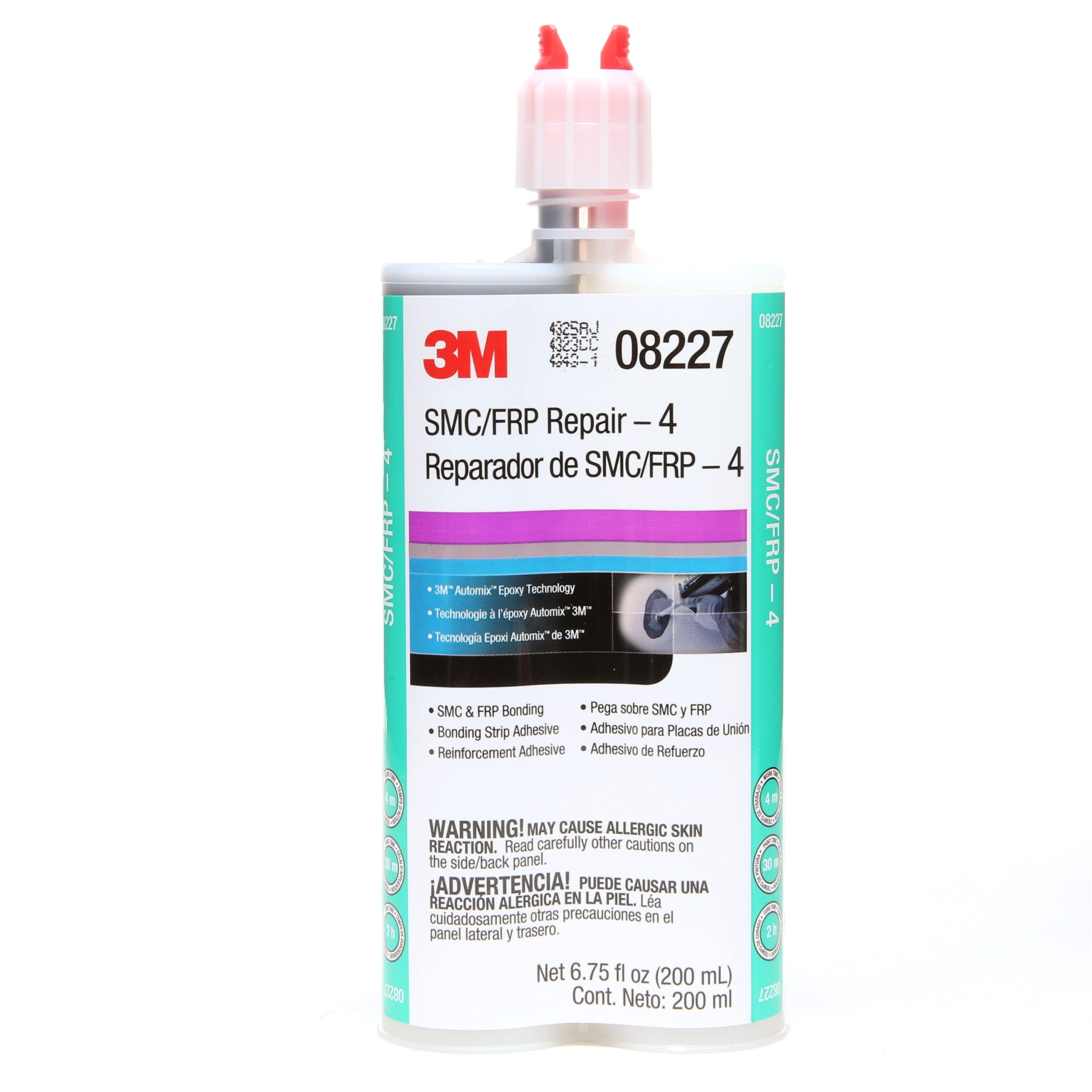 3M Smc/Fiberglass Repair Adhesive - 4, 08227, Black, 200 Ml Cartridge