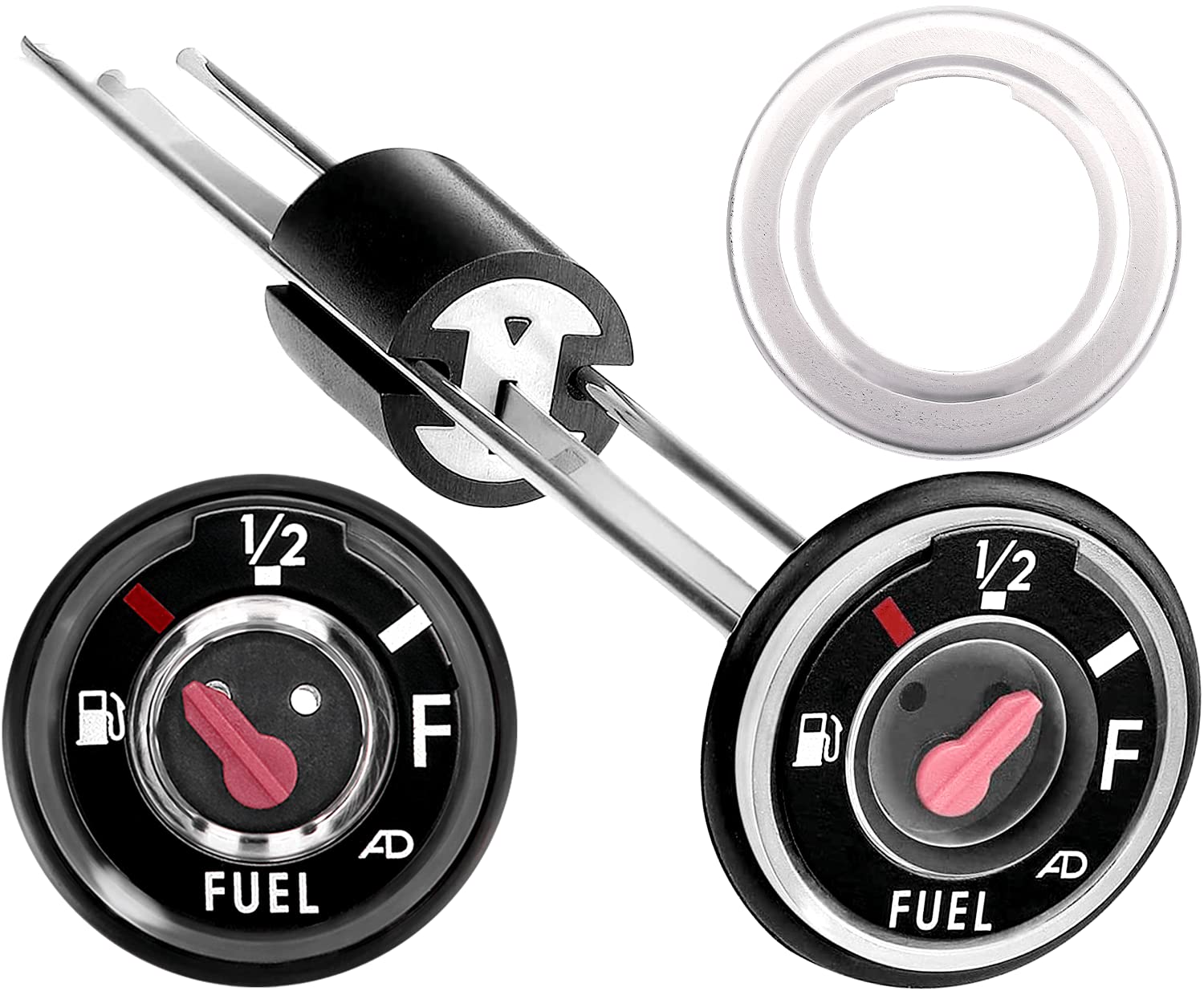 Quickwolf Bayou Fuel Gauge, Prairie Gas Gauge Compatible For Kawasaki Bayou 220 250 300 400 Prairie 300 400 Klf220 Klf250 Klf300 Klf400 Replace Oem 52005-0735 52005-1121 52005-1086