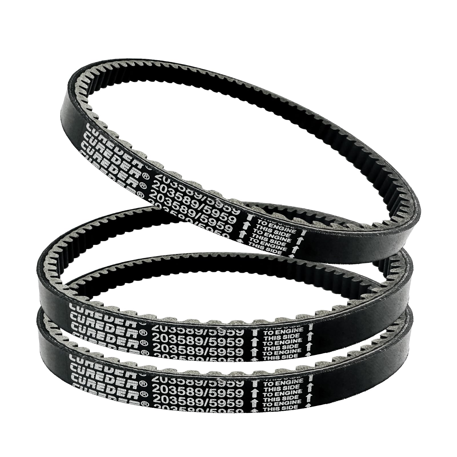 Cureder 3 Pack Of Drive Belt For 30 Series Go Kart Torque Converter Drive Belt Replaces Manco 5959 / Comet 203589