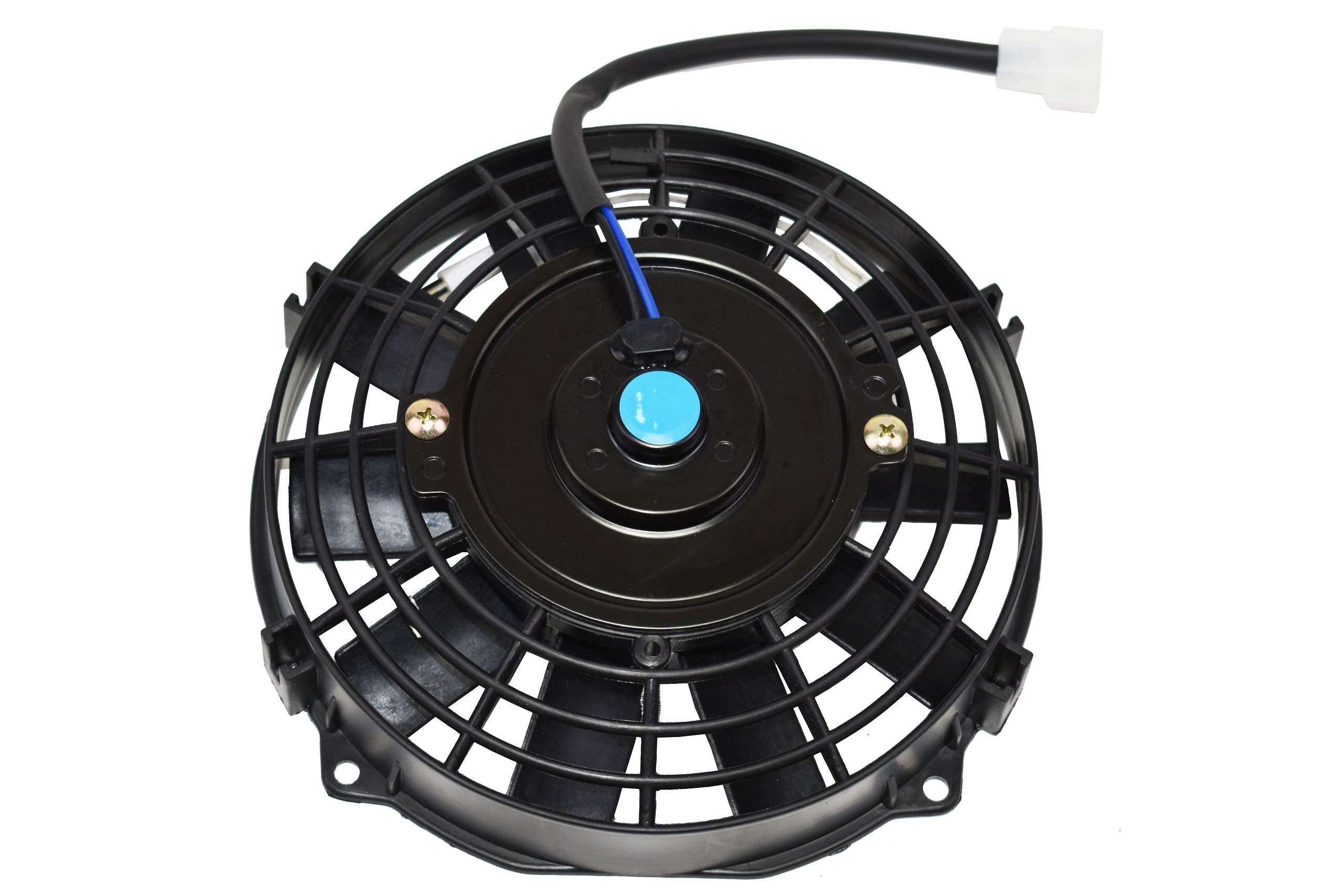 A-Team Performance - Universal Type 120021 8 Inches High Performance - 1700 Cfm 12 Volts Electric Radiator Cooling Fan With 10-Piece Reversible Flat 9' X 9' X 2-1/2' Blades