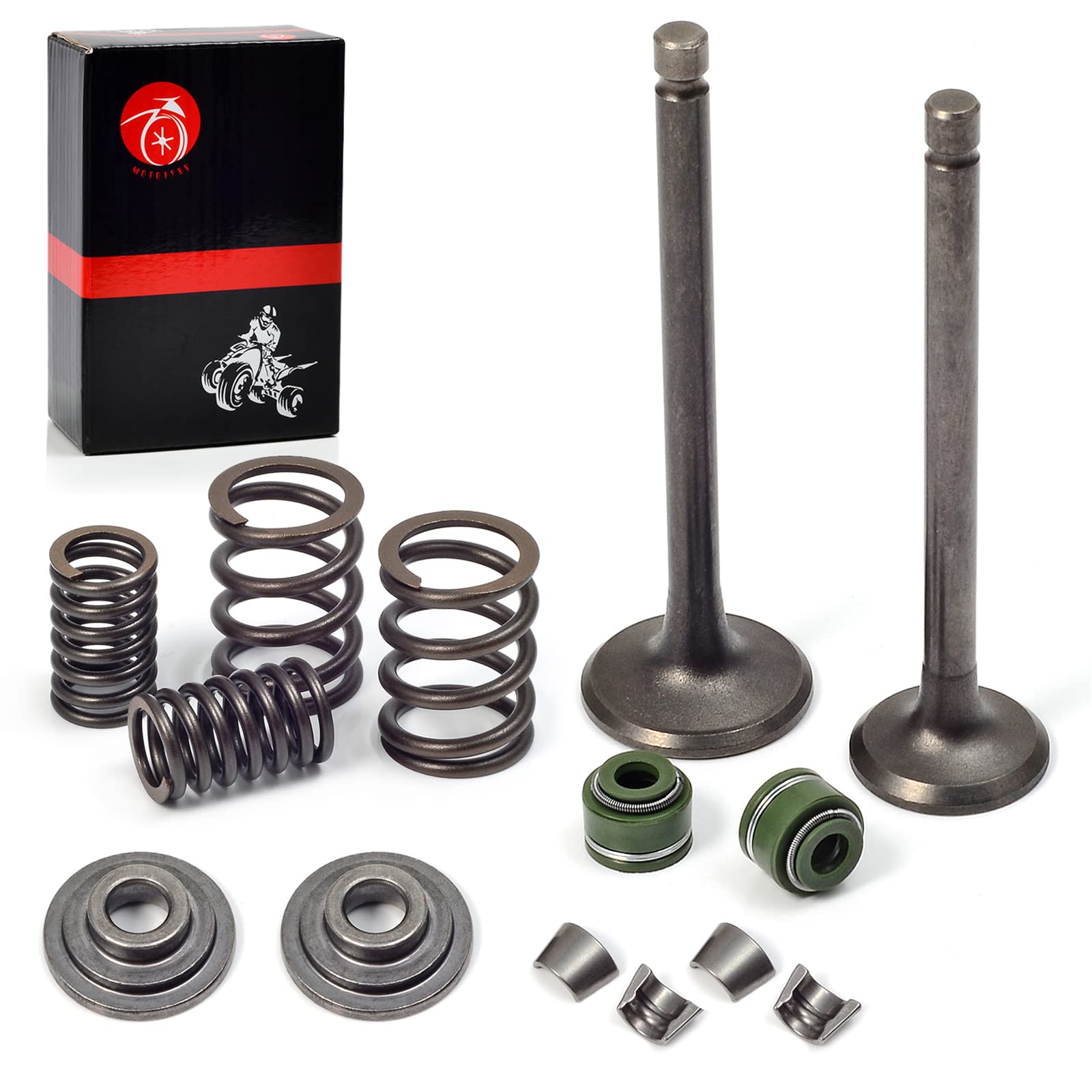 Moto1988 Engine Intake Valve Exhaust Valve Seals Springs Kit For Honda Xr100 Xr75 Xr80 Xr80R Xr100R Crf80F Crf100F Nsf100 Xl100S Xl75 Xl80S