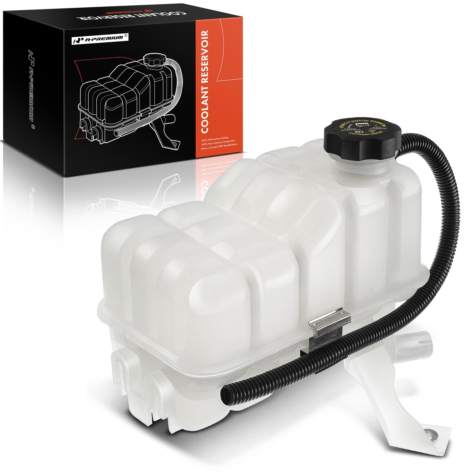 A-Premium Coolant Overflow Recovery Reservoir Tank [W/Sensor & Cap] Compatible With Chevrolet Silverado 1500 2500 3500, Suburban, Tahoe & Gmc Sierra, Yukon & Cadillac Escalade, Replace# 15203949